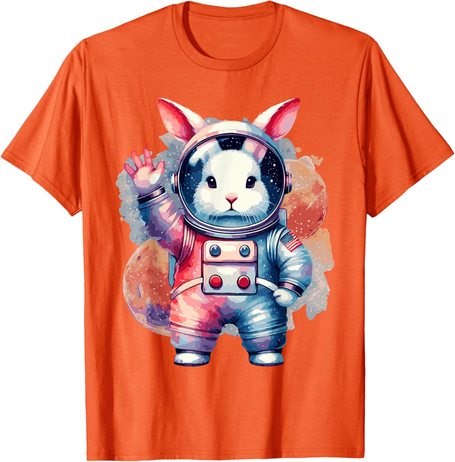 Funny Bunny Rabbit Astronaut Costume Easter T-Shirt for Kids - 20