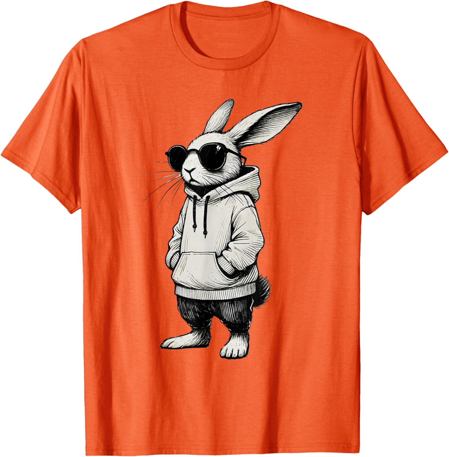 Bunny Face Sunglasses T-Shirt for Boys and Men - Fun Easter Apparel - 19