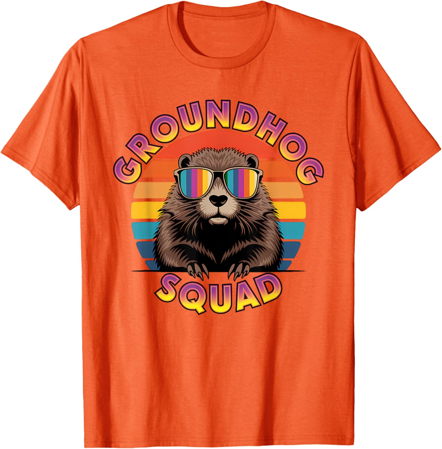 Funny Groundhog Squad Happy Groundhog Day 2025 T-Shirt for All Ages - 3