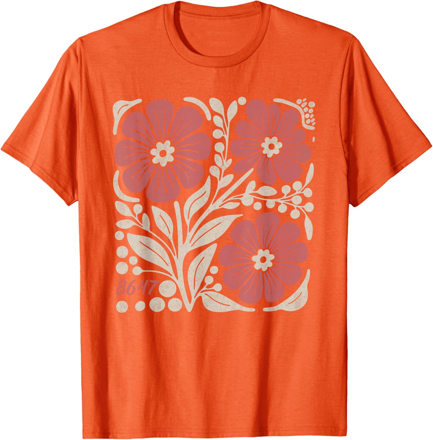 Floral Boho Anti Trump 86 47 T-Shirt for Stylish Casual Wear - 8