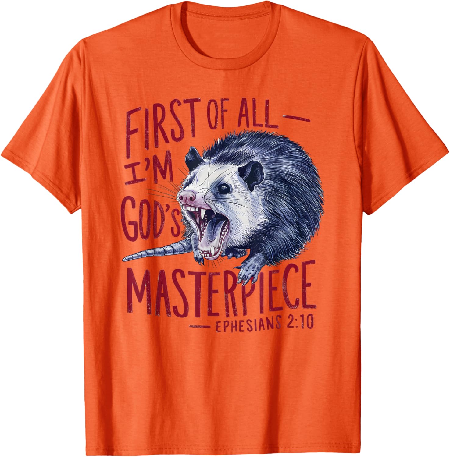 Funny Raccoon T-Shirt I'm God's Masterpiece Gift for Animal Lovers - 2