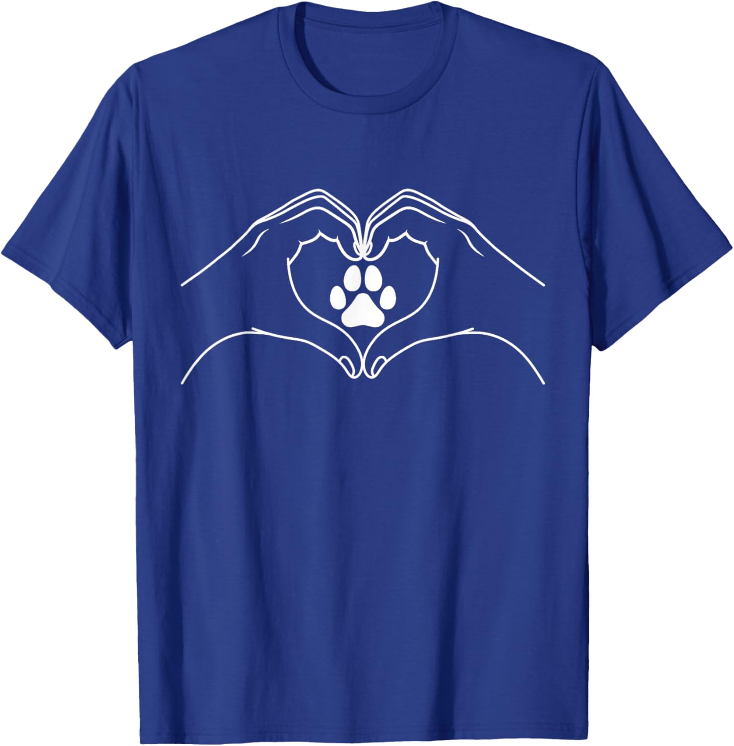 Cute Cat Dog Paw Print Heart T-Shirt for Pet Lovers and Friends - 27