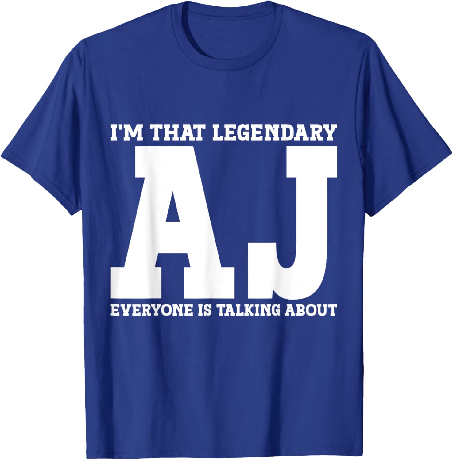 Funny AJ Personal Name T-Shirt for Unique Style and Casual Comfort - 7