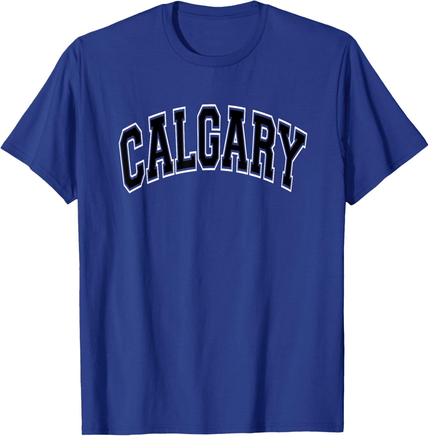 Calgary Arched Black Text T-Shirt Comfortable Casual Wear for Everyday Style - 5