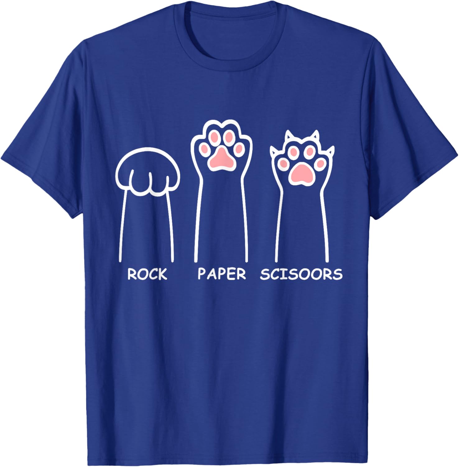 Funny Cat Paws Rock Paper Scissors T-Shirt for Men and Women - 6