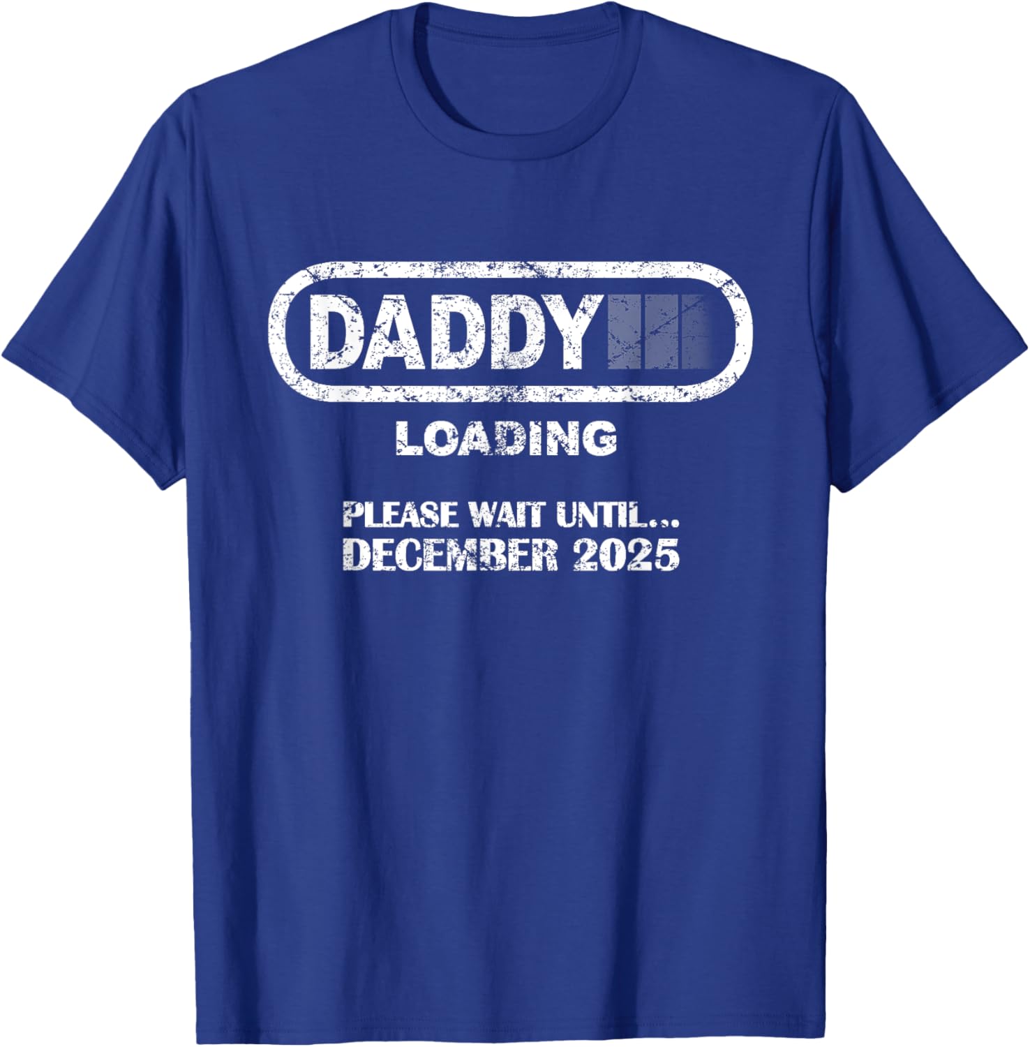 Daddy To Be December 2025 Vintage Style New Dad Loading T-Shirt - 2
