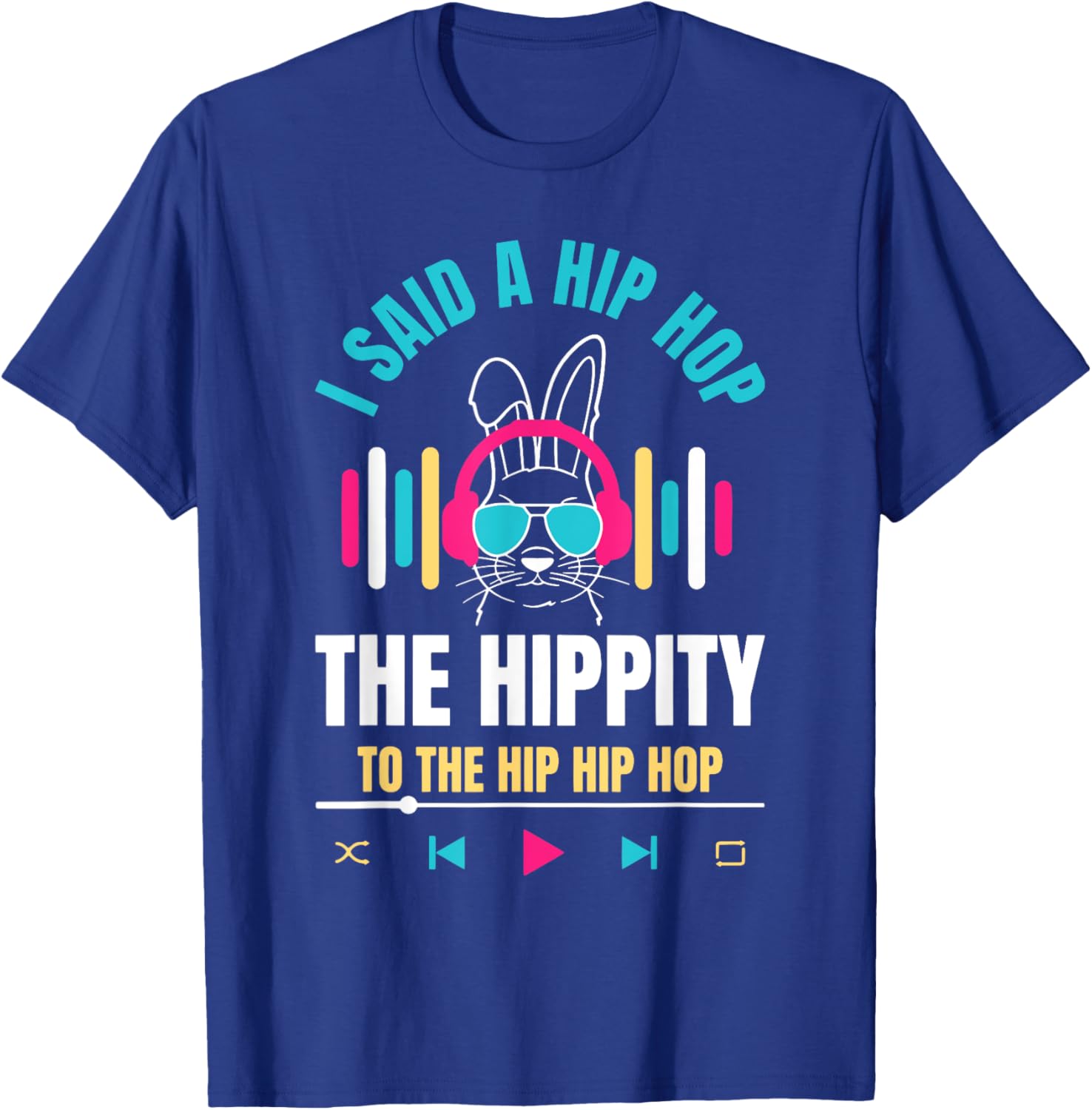 Funny Hip Hop Bunny Easter T-Shirt for Kids and Adults – Cute Spring Tee - 1