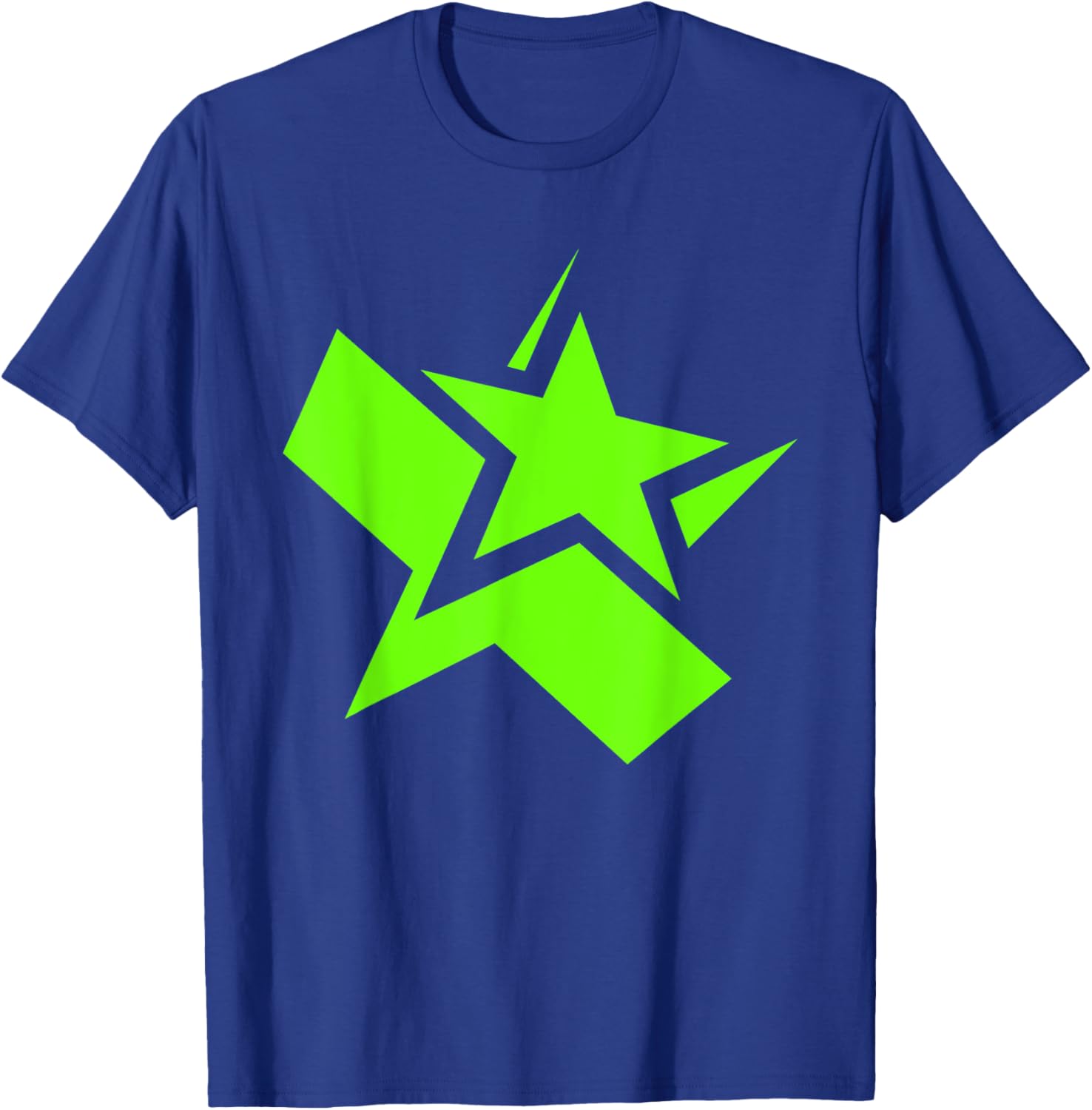 Green Chunky Star Graphic T-Shirt for Stylish Casual Wear - 20