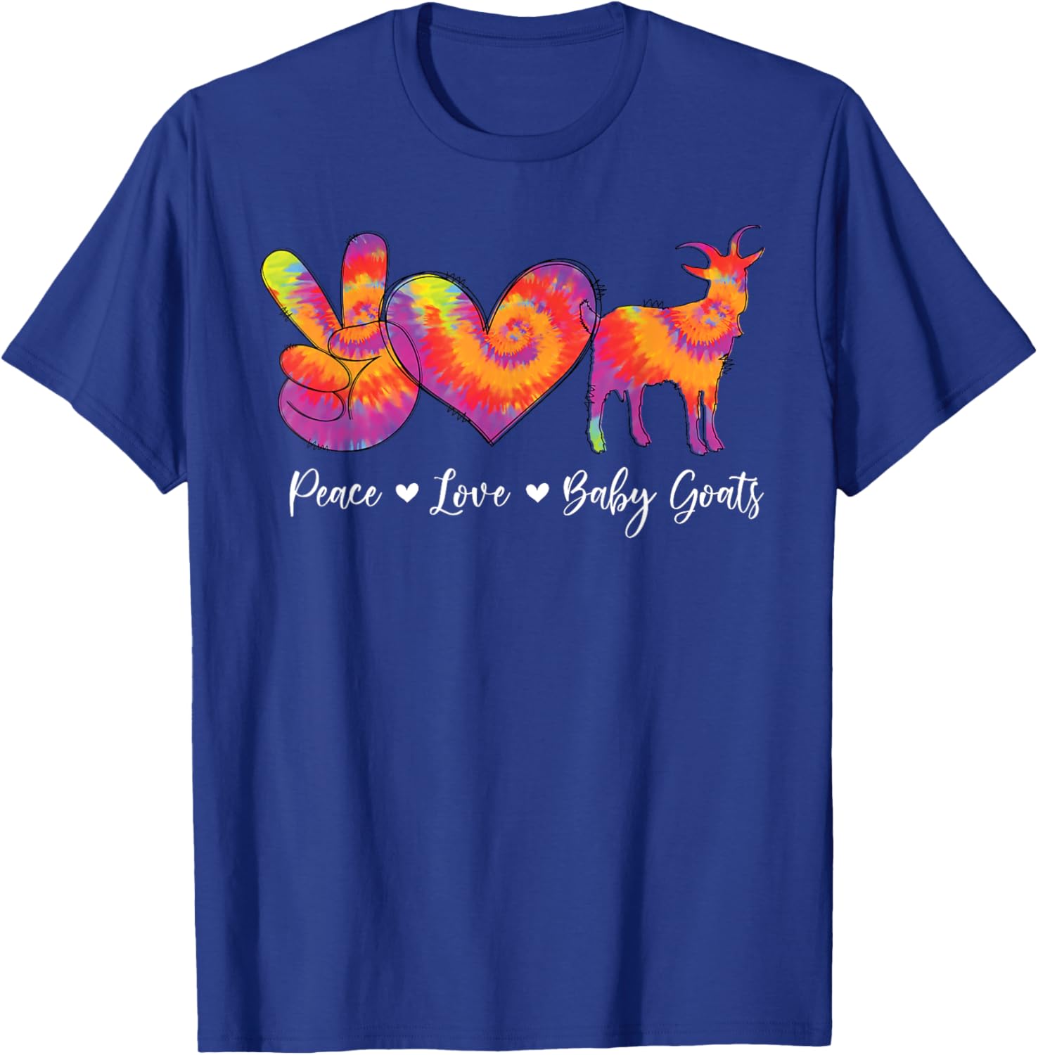 Cute Goat Lover Tie Dye Baby Goats T-Shirt for Farmers and Animal Lovers - 6