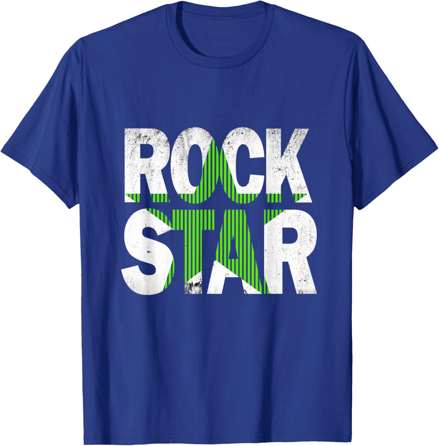 Green Rock Star Distressed Graphic T-Shirt for Trendy Casual Wear - 27