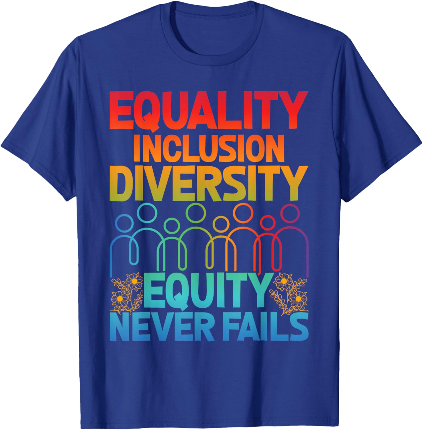Equality Inclusion Diversity Teacher T-Shirt Love Never Fails Apparel - 5