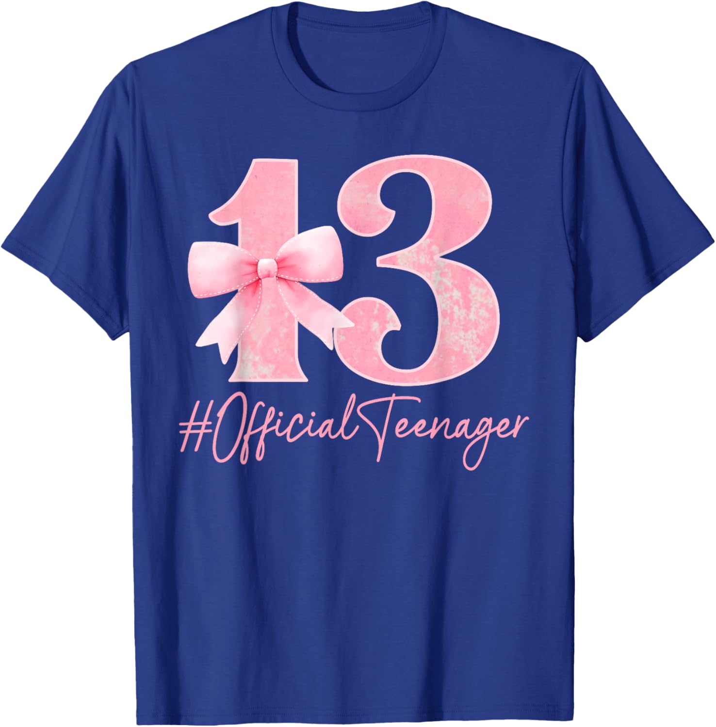 Cute Pink 13th Birthday Coquette Bow T-Shirt for Girls Turning 13 - 19