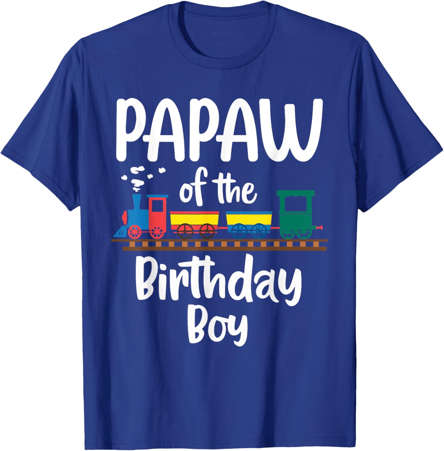 Cute Papaw Birthday Boy Train Toys T-Shirt for Dad's Special Day - 10