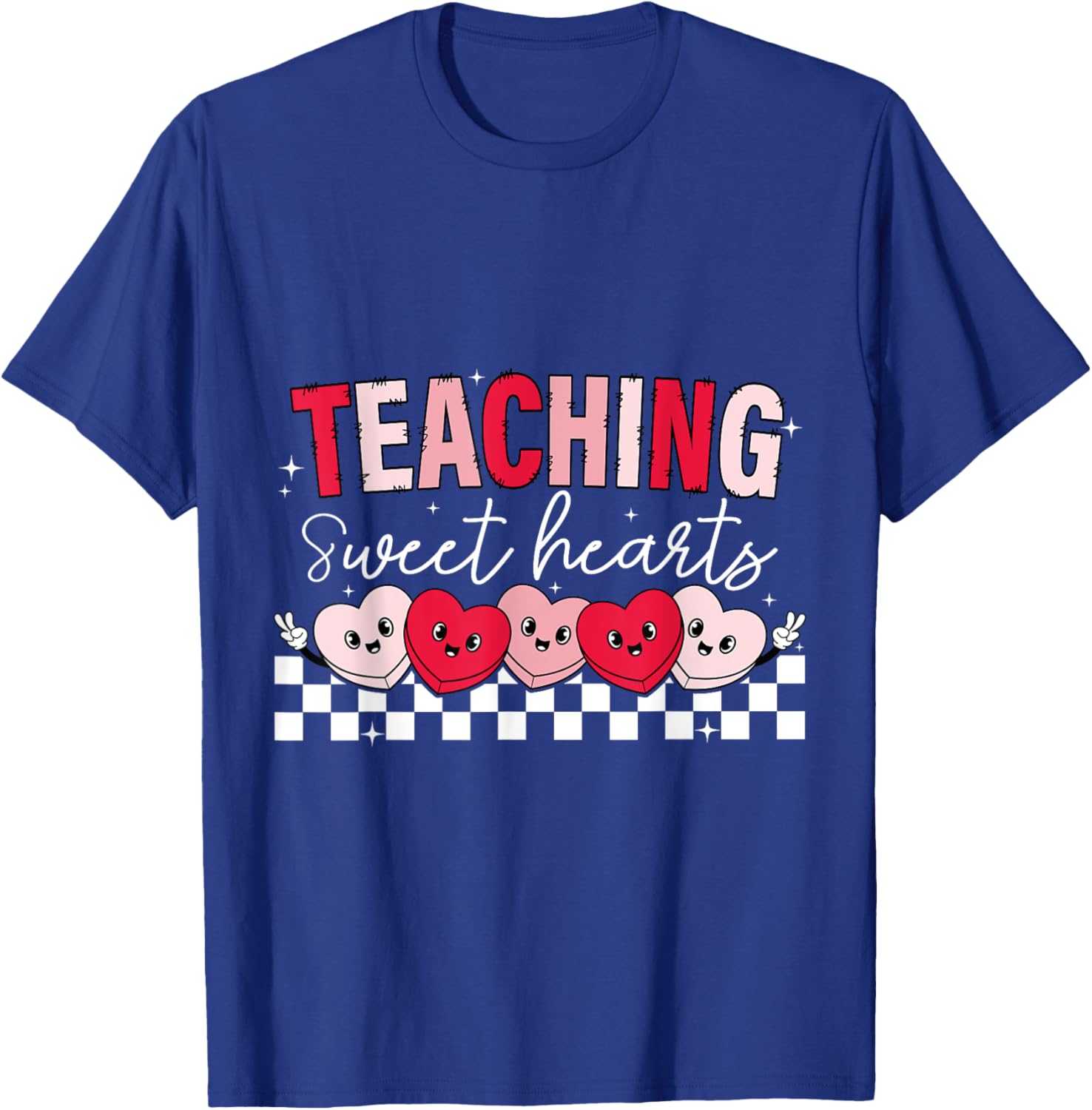 Cute Candy Heart Teacher Valentine's Day T-Shirt for Sweethearts - 5