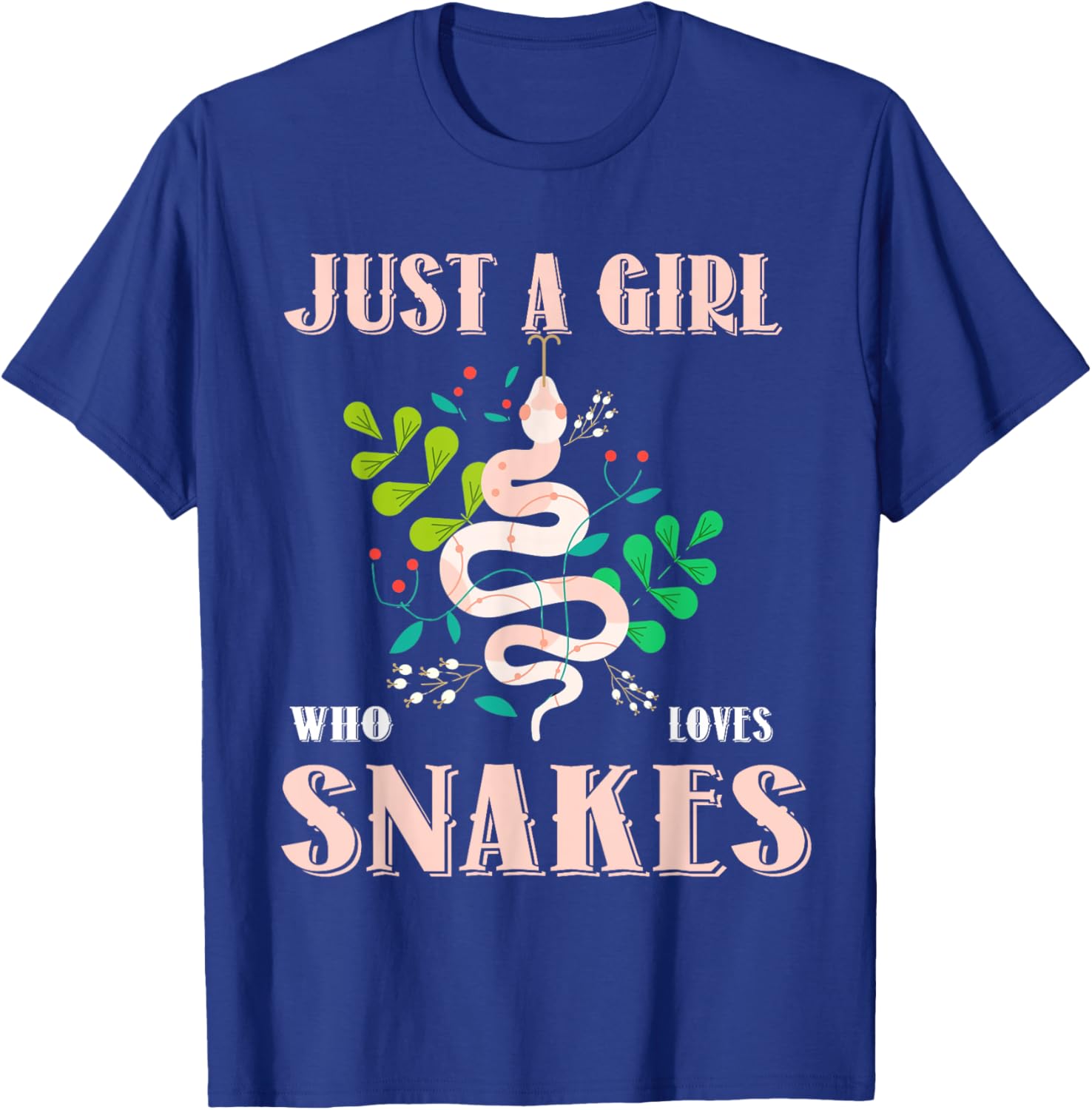 Cute Just a Girl Who Loves Snakes T-Shirt for Reptile Lovers - 14