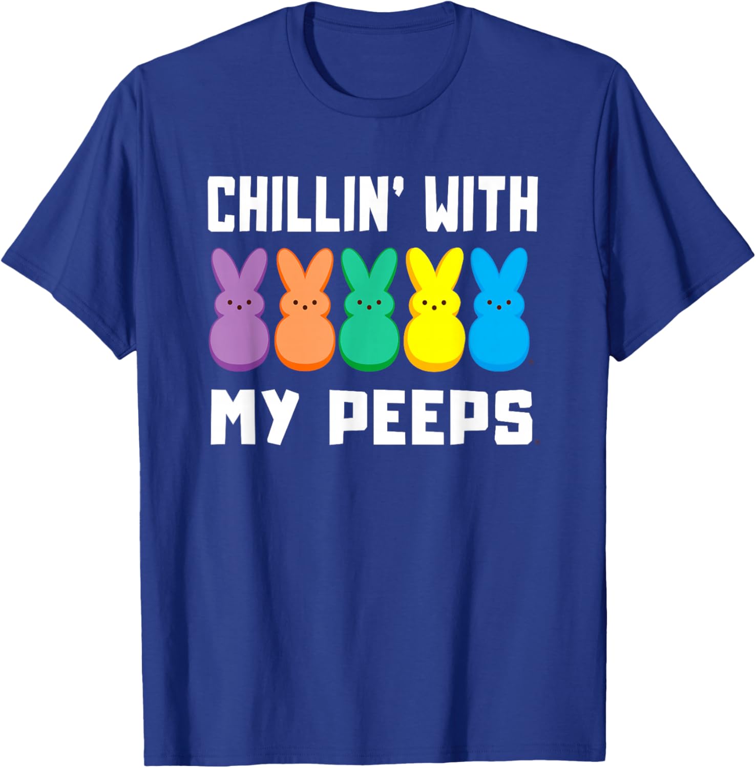 Chillin' With My Peeps Easter Bunny T-Shirt for Fun Spring Styles - 5