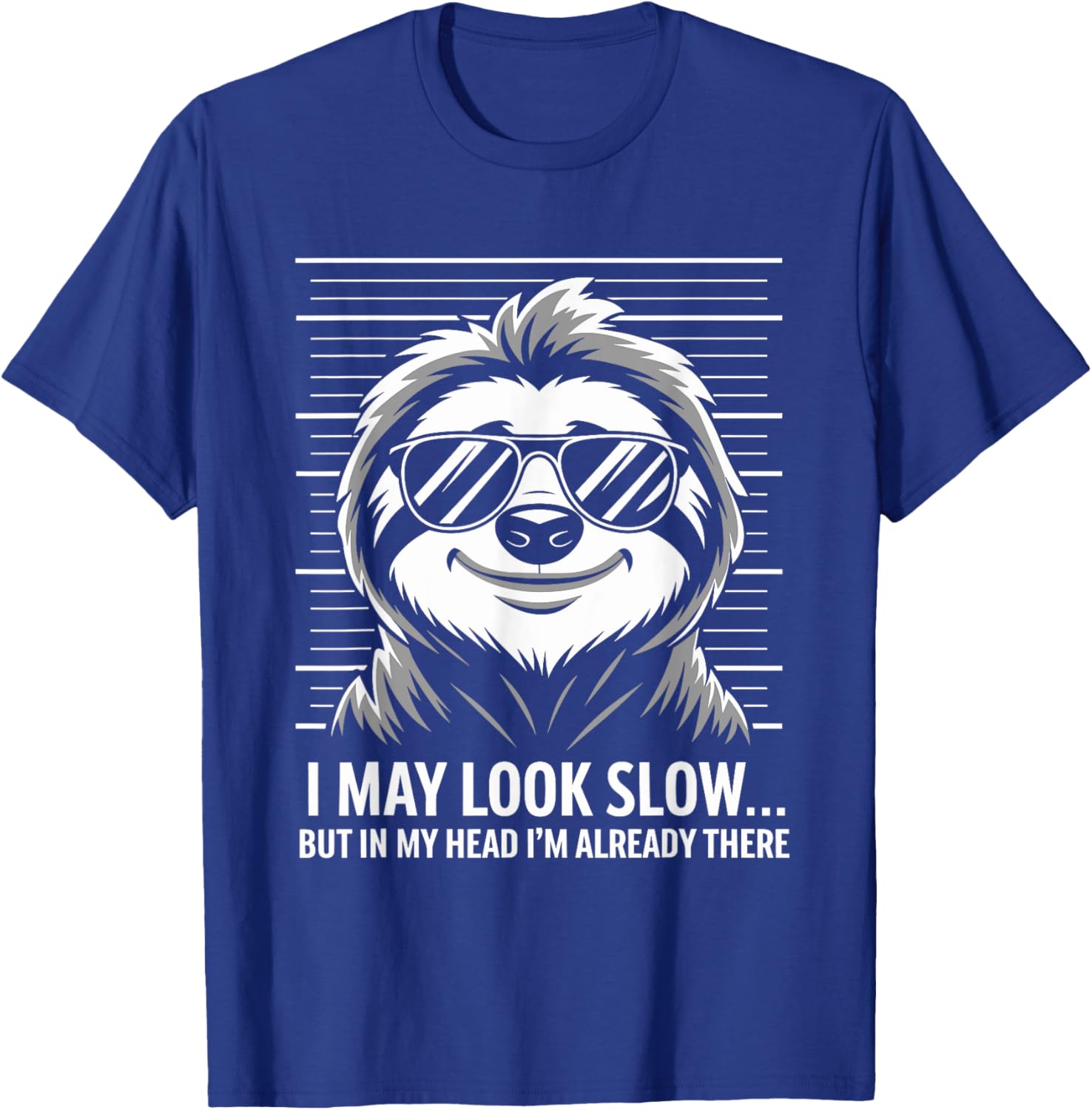 Funny Sloth T-Shirt I May Look Calm but in My Head Humor Apparel - 1