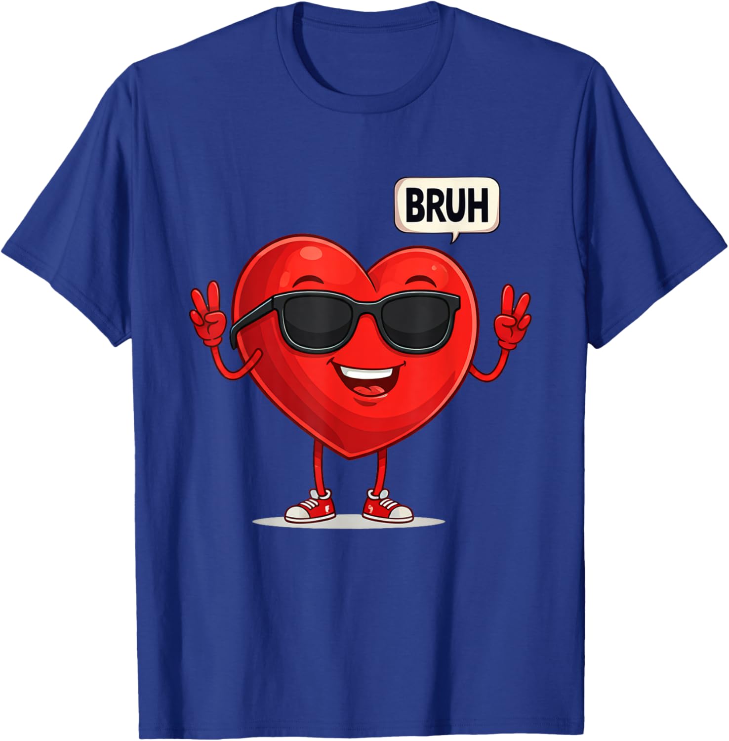 BRUH Valentine's Day Heart Humor Meme Graphic T-Shirt for Men and Women - 27