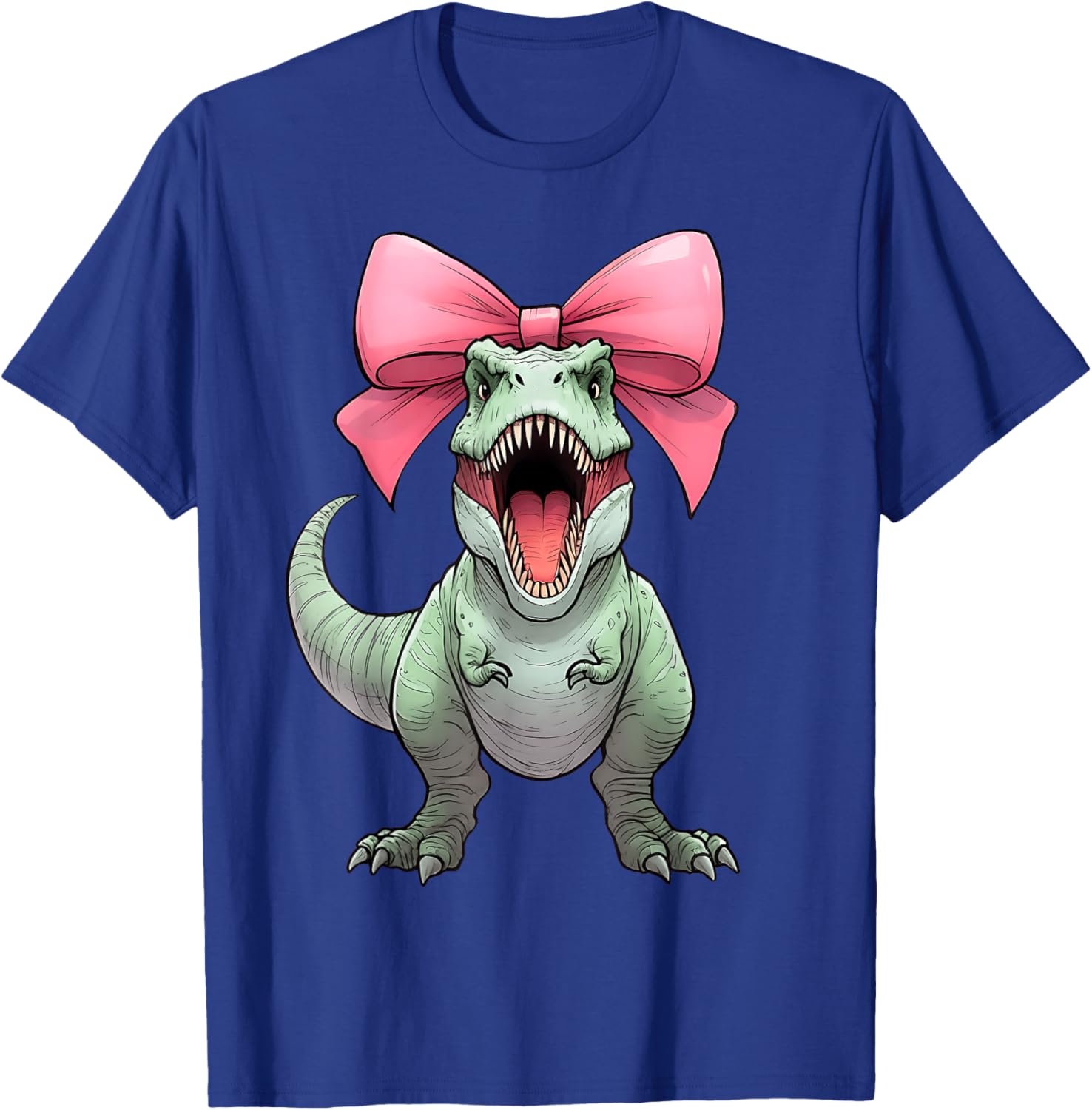 Cute Coquette Bow T-Rex Mom T-Shirt for Dinosaur Lovers - Fun & Stylish - 12
