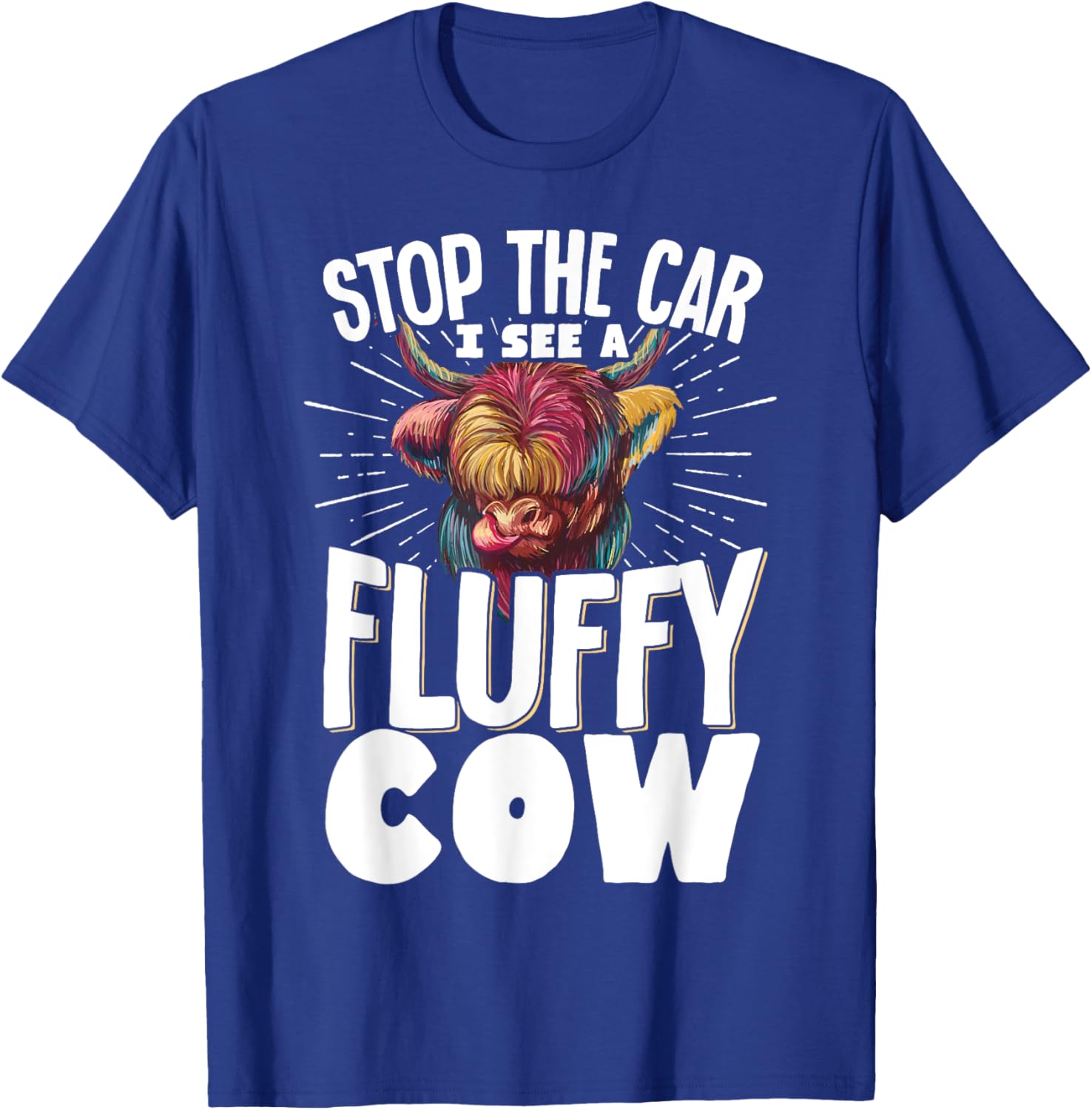 Fluffy Cow T-Shirt for Animal Lovers - Stop the Car Fun Tee - 6