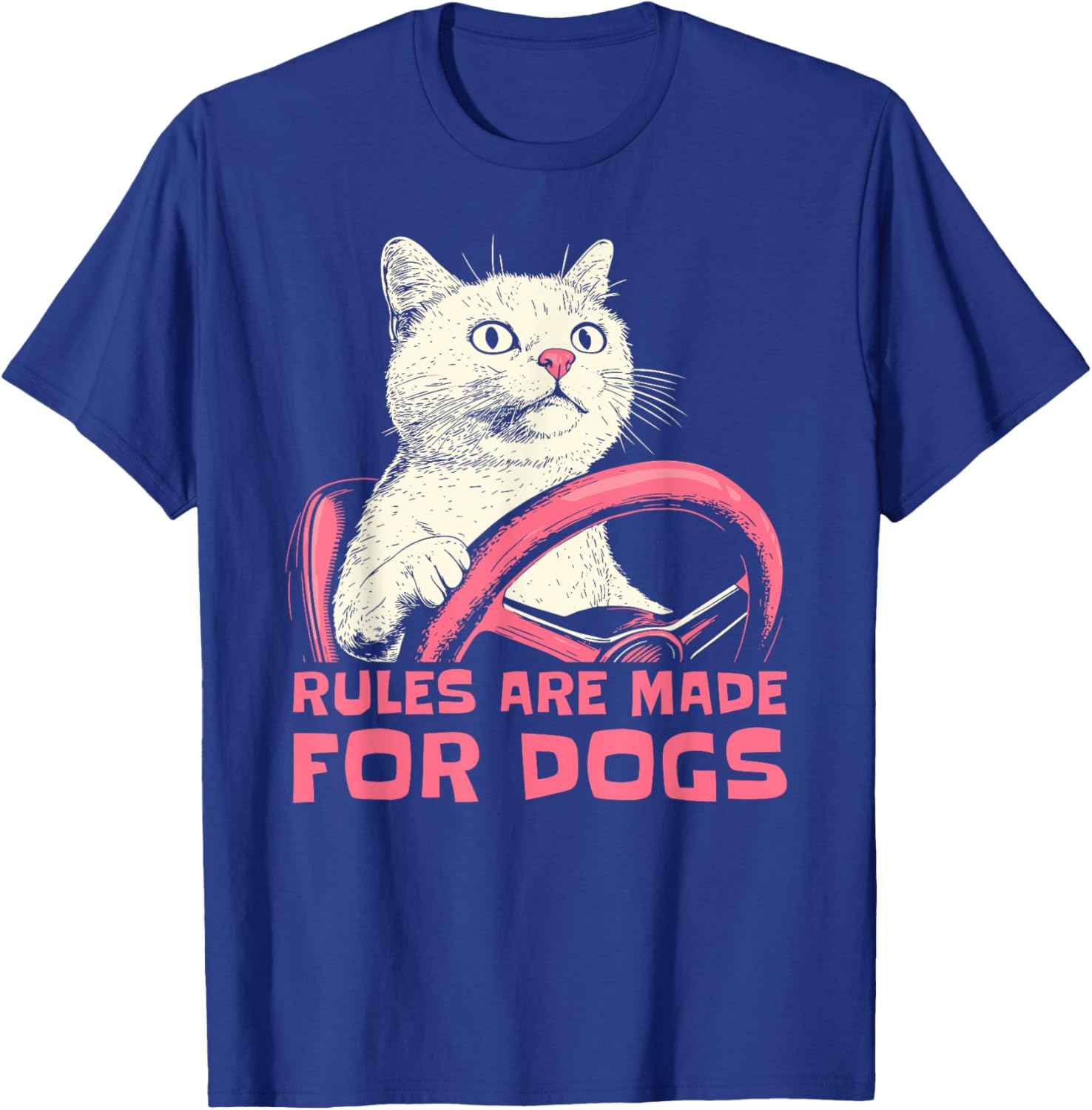 Funny Cat Lover T-Shirt Rules Are Made for Dogs for Men Women Kids - 12