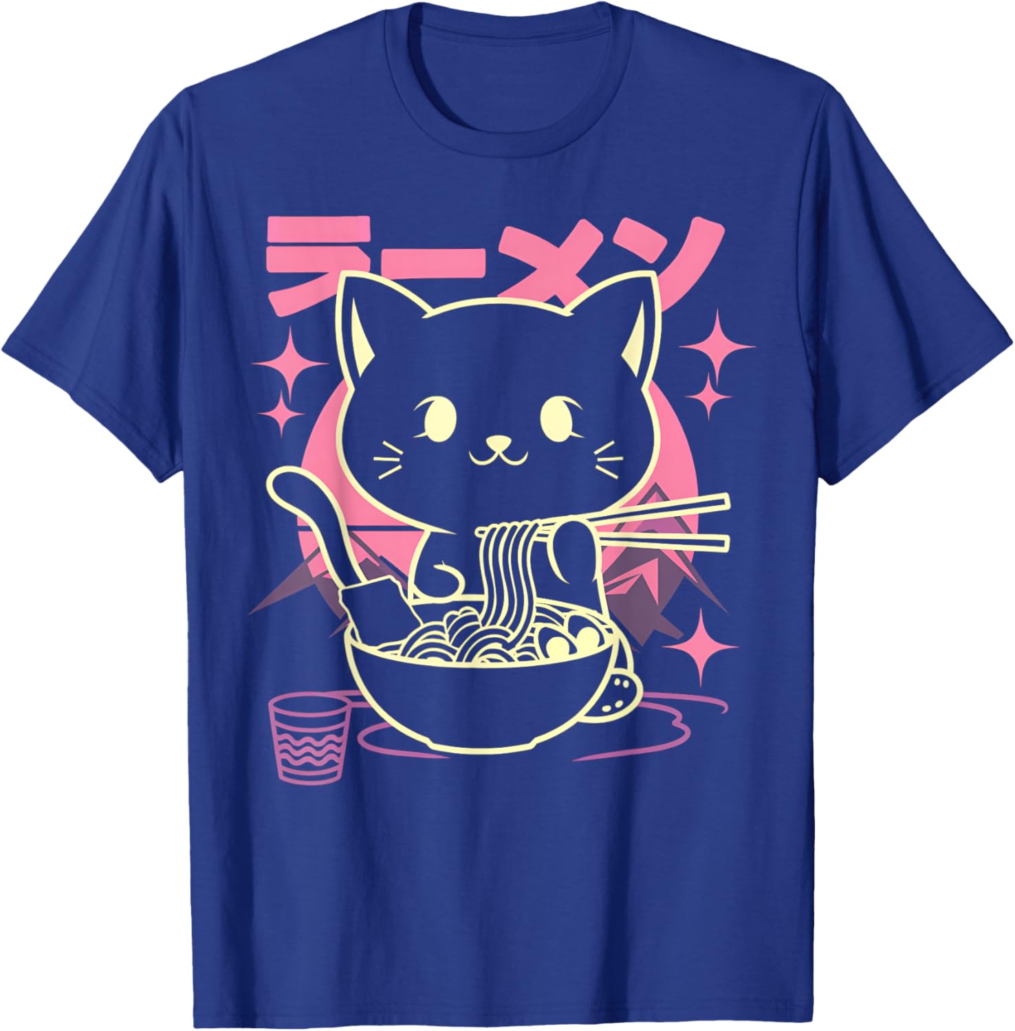 Cute Cat Ramen Kawaii Anime T-Shirt Gift for Men, Women, and Kids - 4