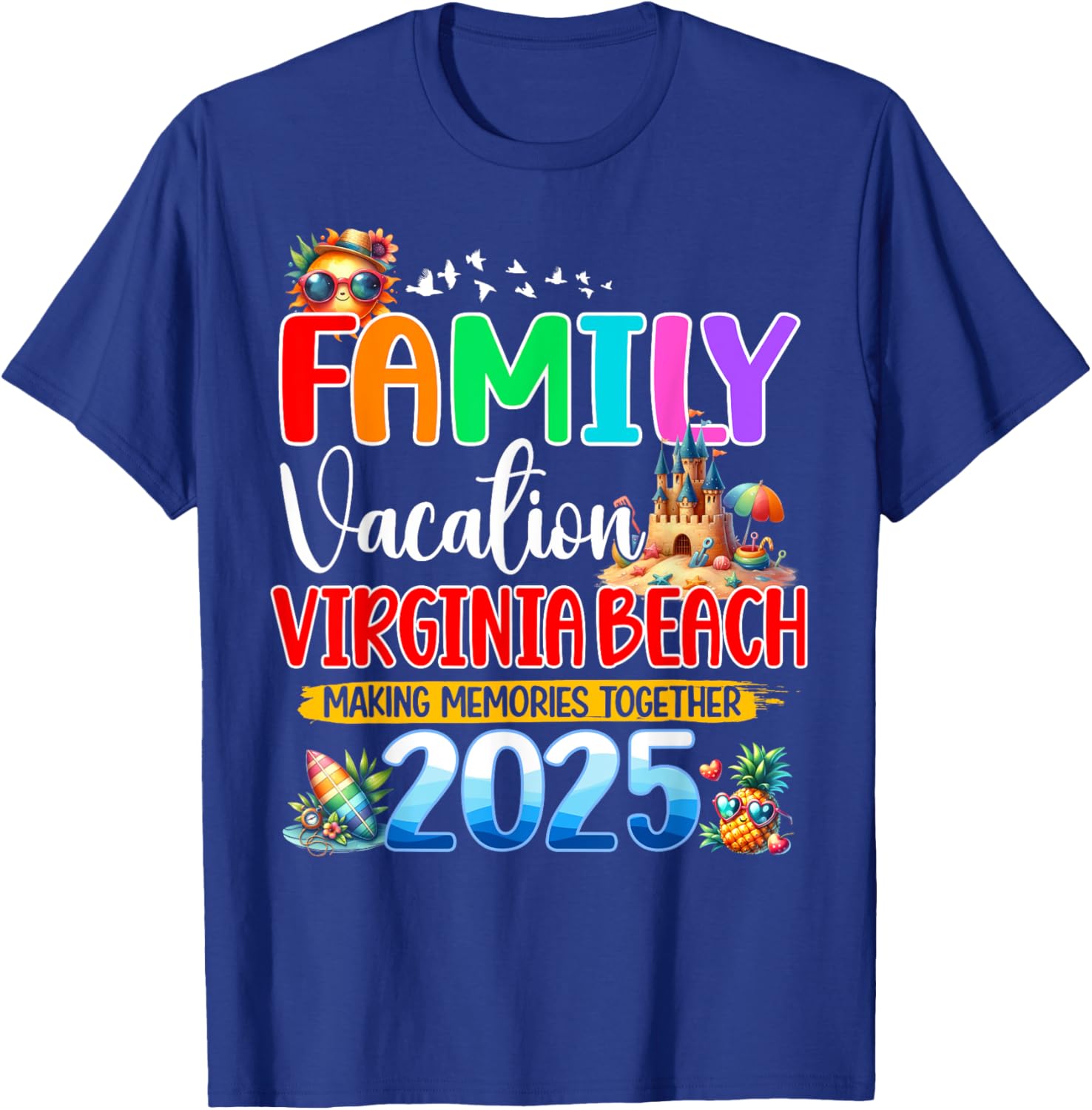 Family Vacation Virginia Beach 2025 Matching Group T-Shirt for All Ages - 4