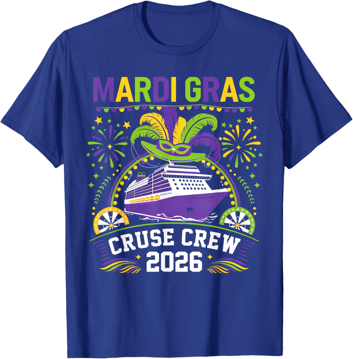 Funny Mardi Gras Cruise Family Matching T-Shirt for 2026 Trip - 6