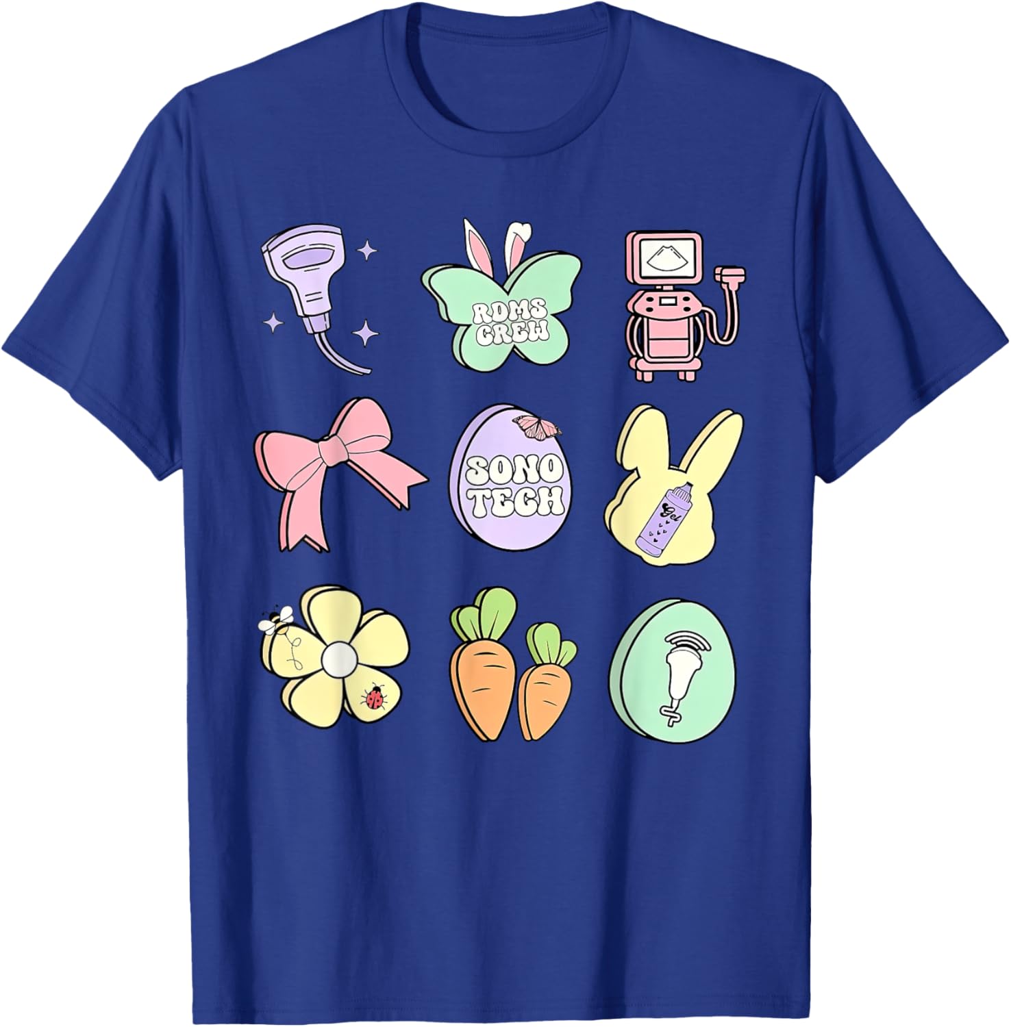 Coquette Bow Sono Tech Sonographer Easter T-Shirt for Ultrasound Lovers - 19