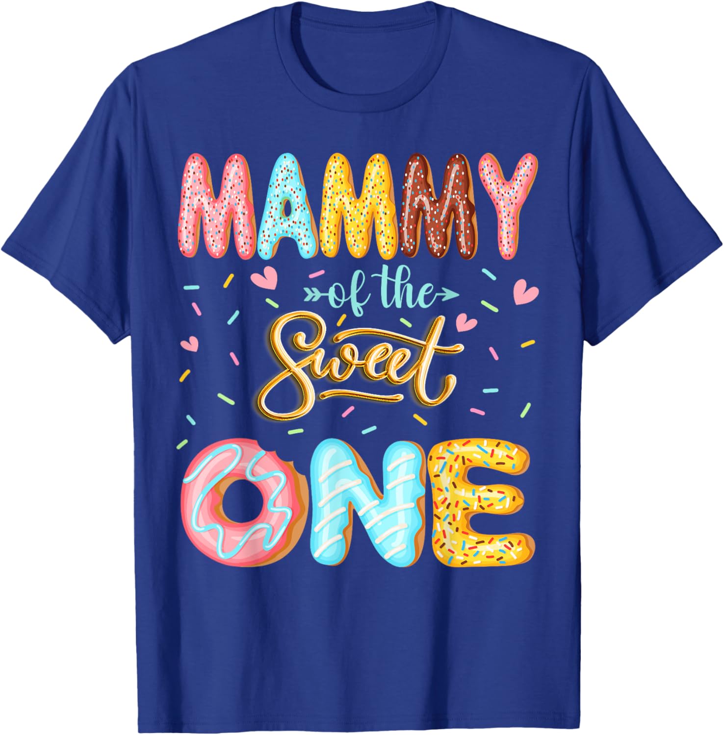 Cute Mammy Of The Sweet One Donut Lover T-Shirt for 1st Birthday - 3
