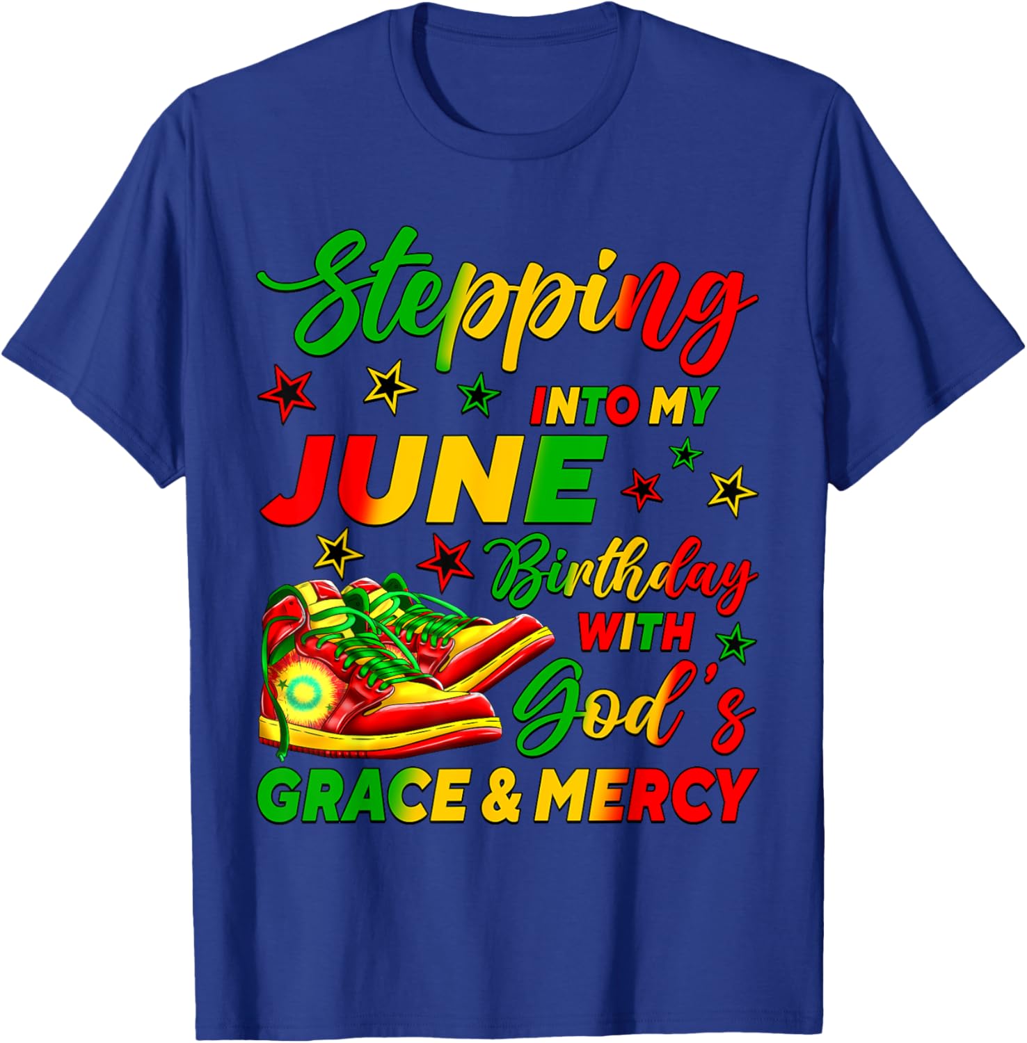Celebrate My June Birthday with Stylish African American Shoes T-Shirt - 9