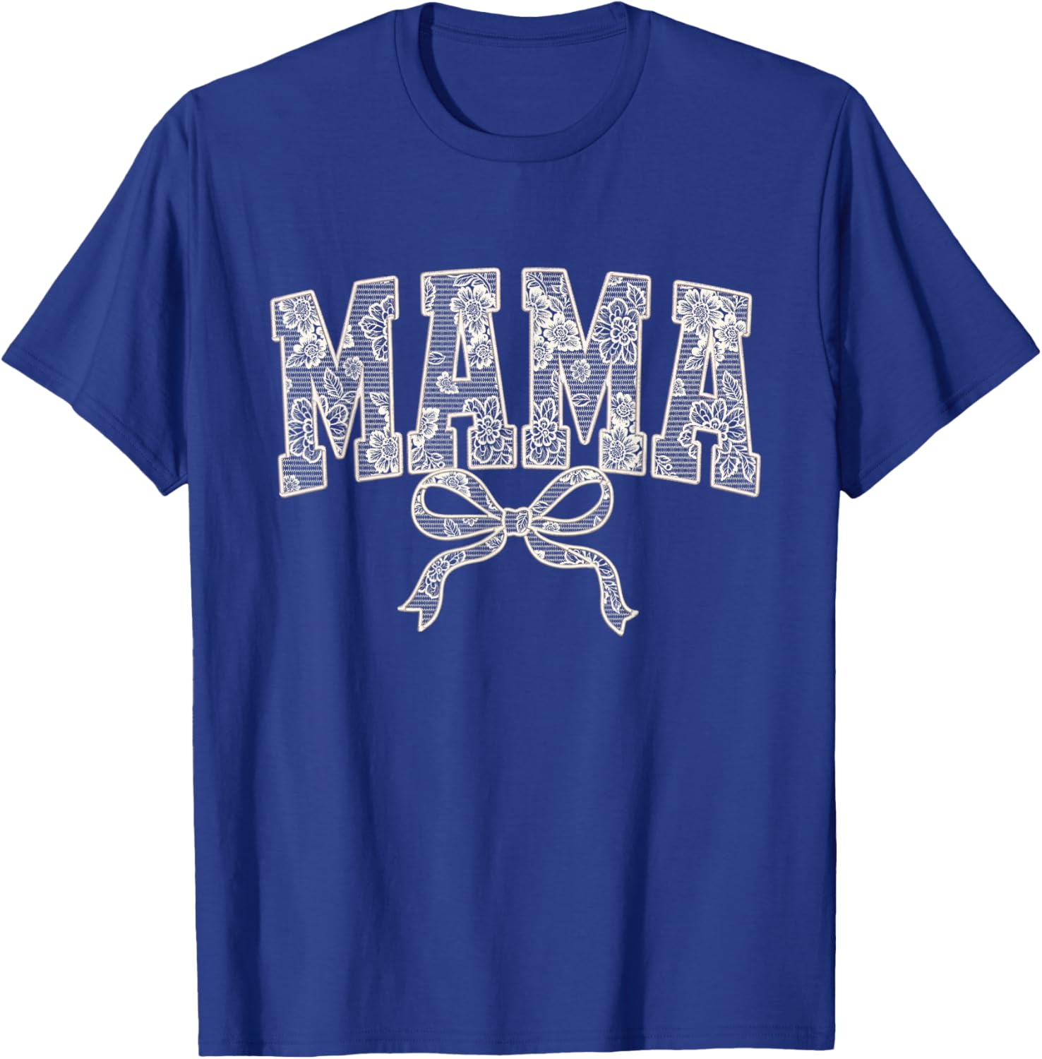 Cute Mama Lace Print Embroidery T-Shirt for Moms 2025 Fashion Women - 3