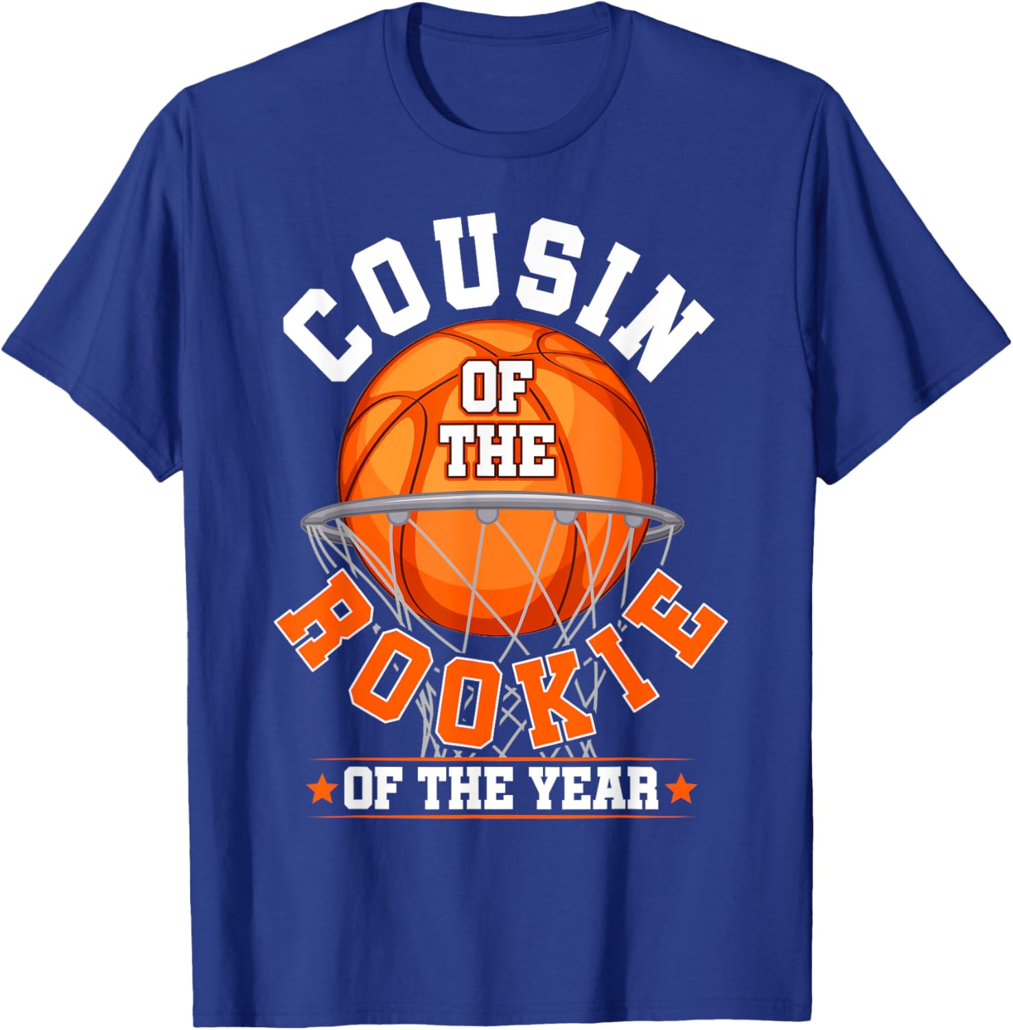 Cousin of Rookie 1st Birthday Basketball Family Matching T-Shirt - 12