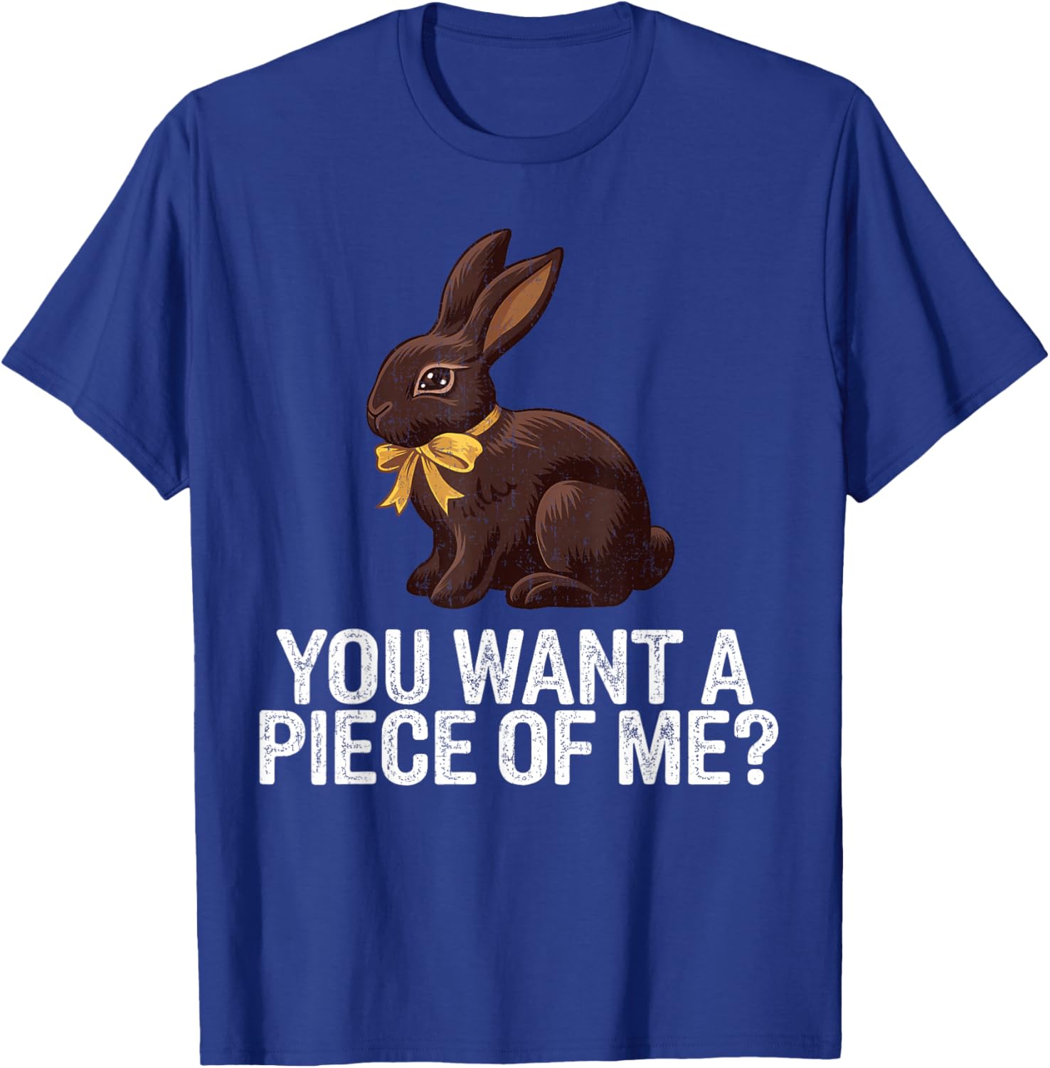 Cute Easter Rabbit Chocolate Bunny Graphic T-Shirt for Fun Holiday Style - 1