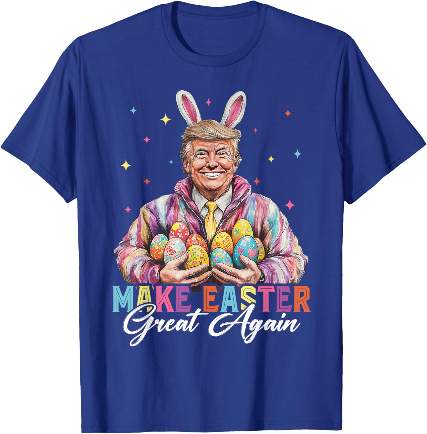Funny Trump Easter Bunny Hunt T-Shirt for Holiday Fun and Celebration - 12