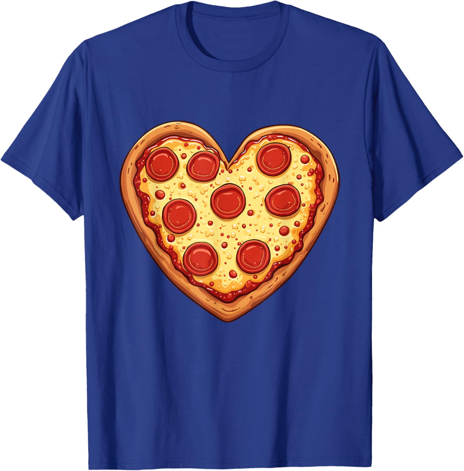 Cute Heart-Shaped Pizza Valentine's Day T-Shirt for Pizza Lovers - 24