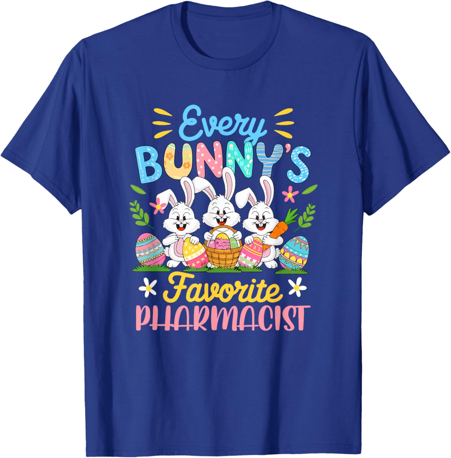 Bunny's Favorite Pharmacist Easter Bunnies Egg Hunt T-Shirt for Kids - 6