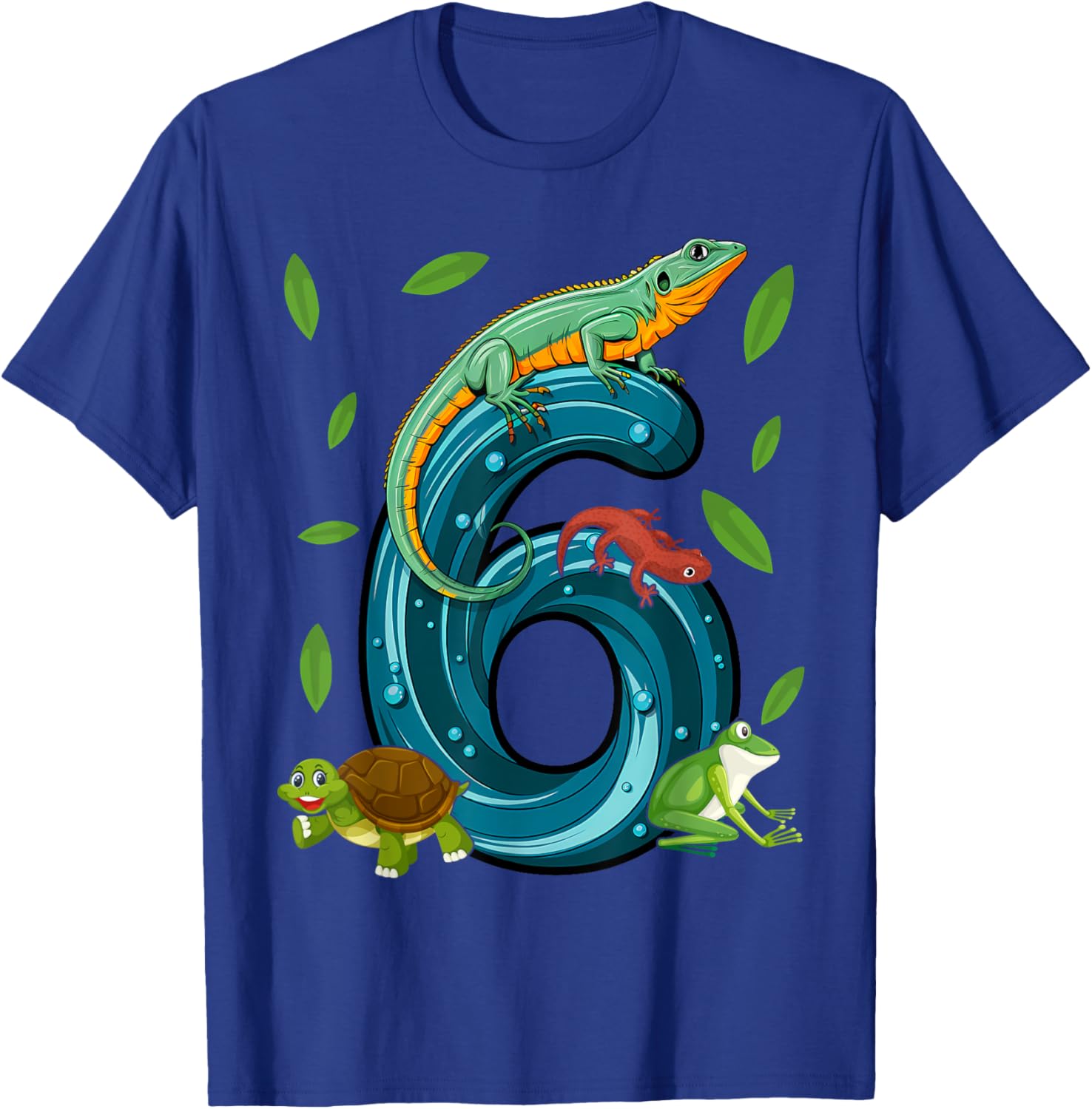 Cute Lizard T-Shirt for 6 Year Olds Birthday Party Celebrations - 9