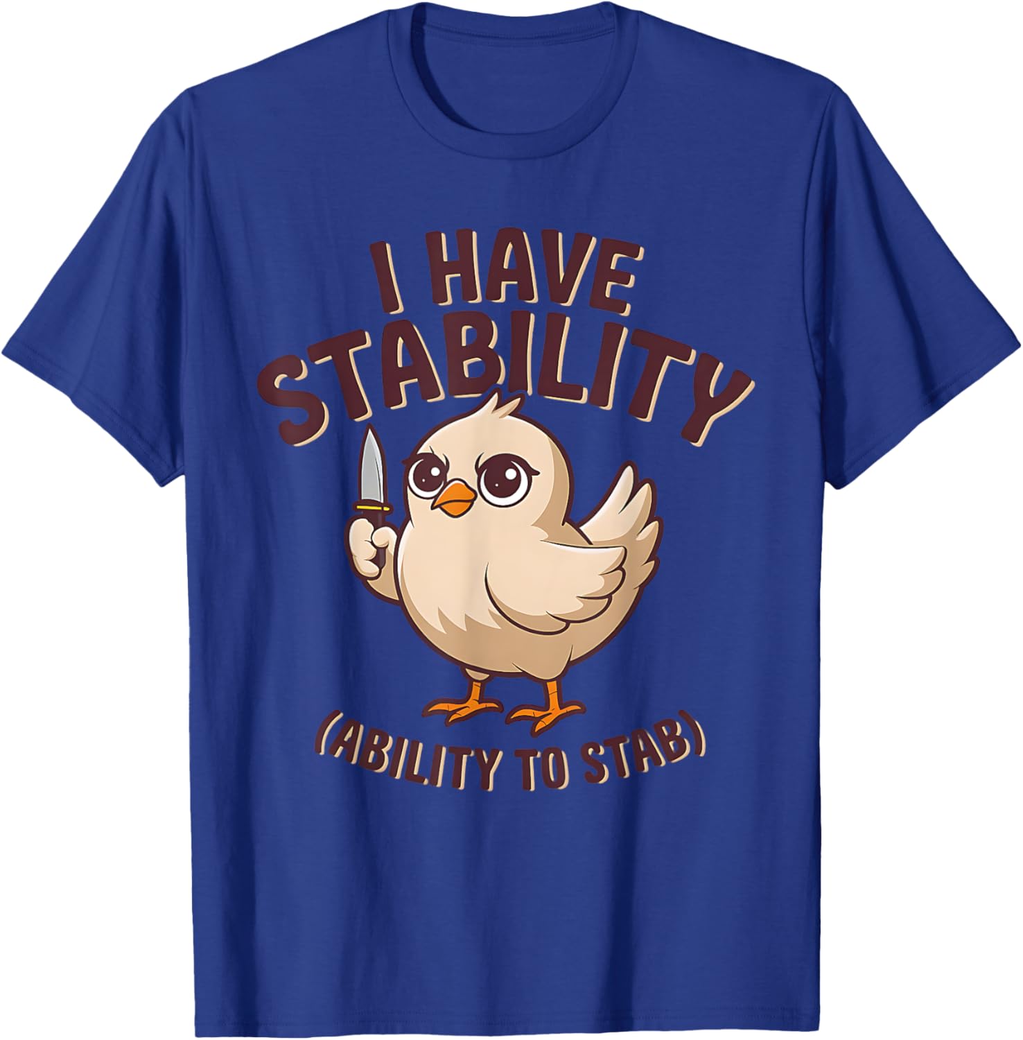 Funny Cute Duck T-Shirt with Stability Ability to Stab Humor - 8