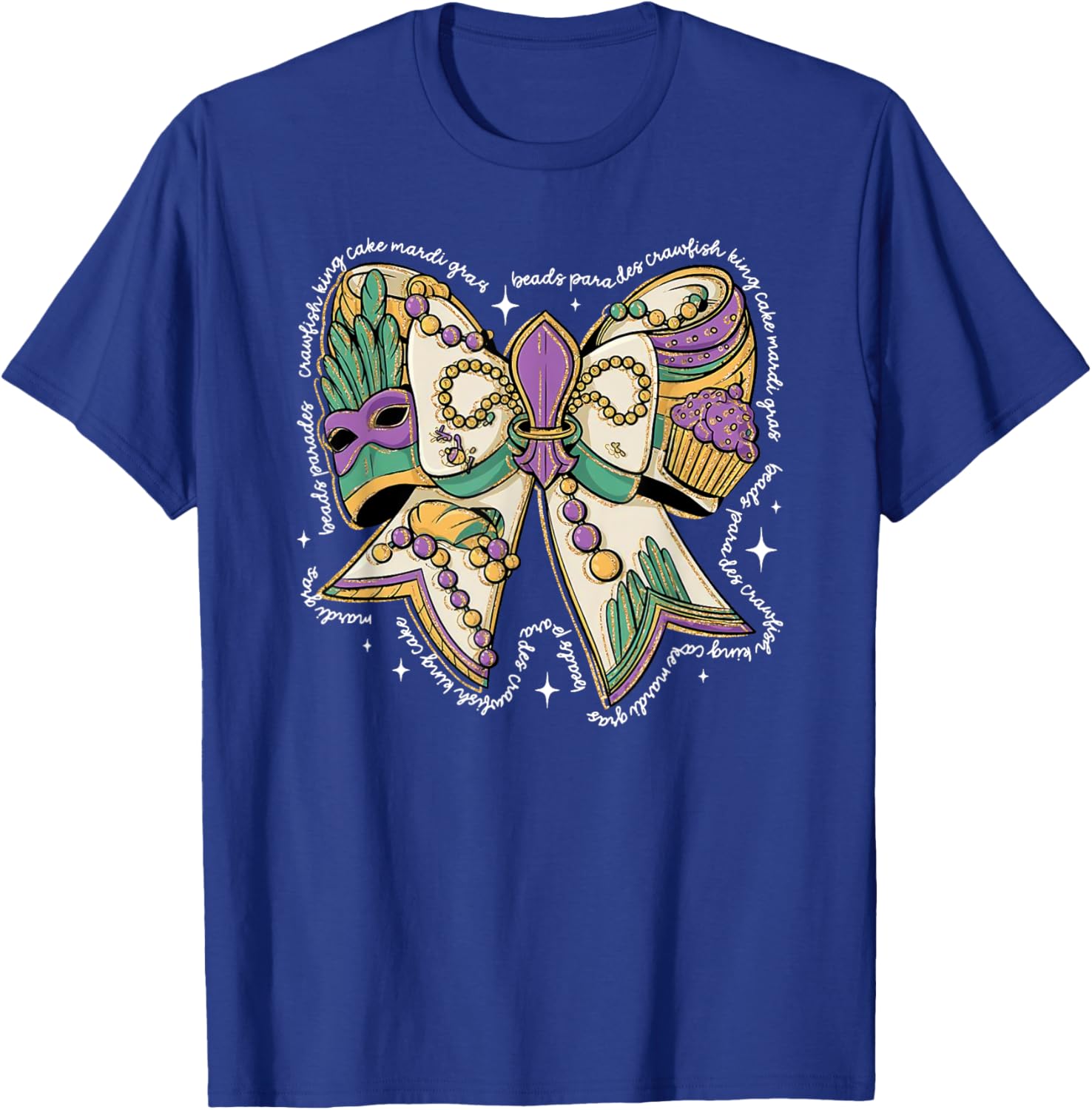 Coquette Bow Mardi Gras T-Shirt for Men and Women - Fun Festival Wear - 22