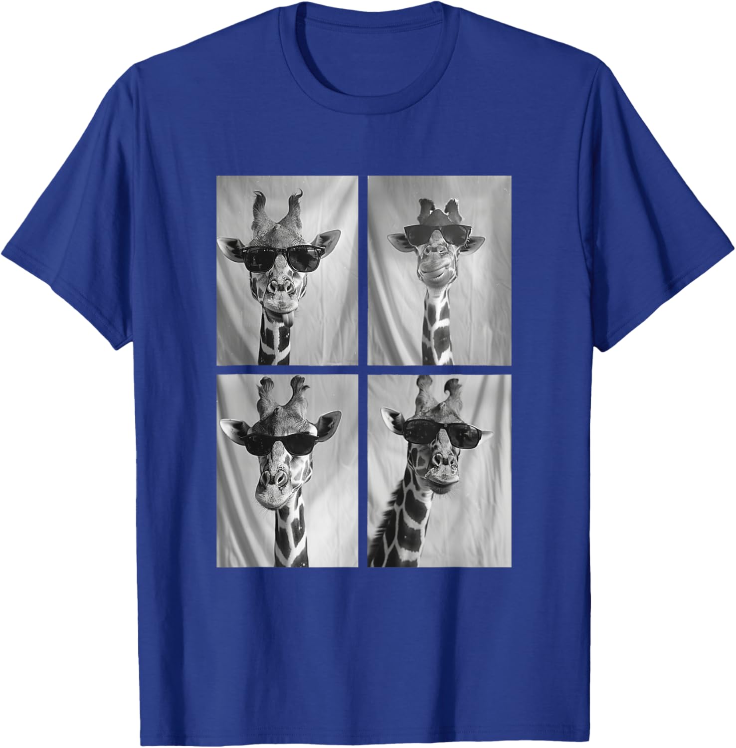 Cute Giraffe in Sunglasses Cool African Hipster T-Shirt for Animal Lovers - 2