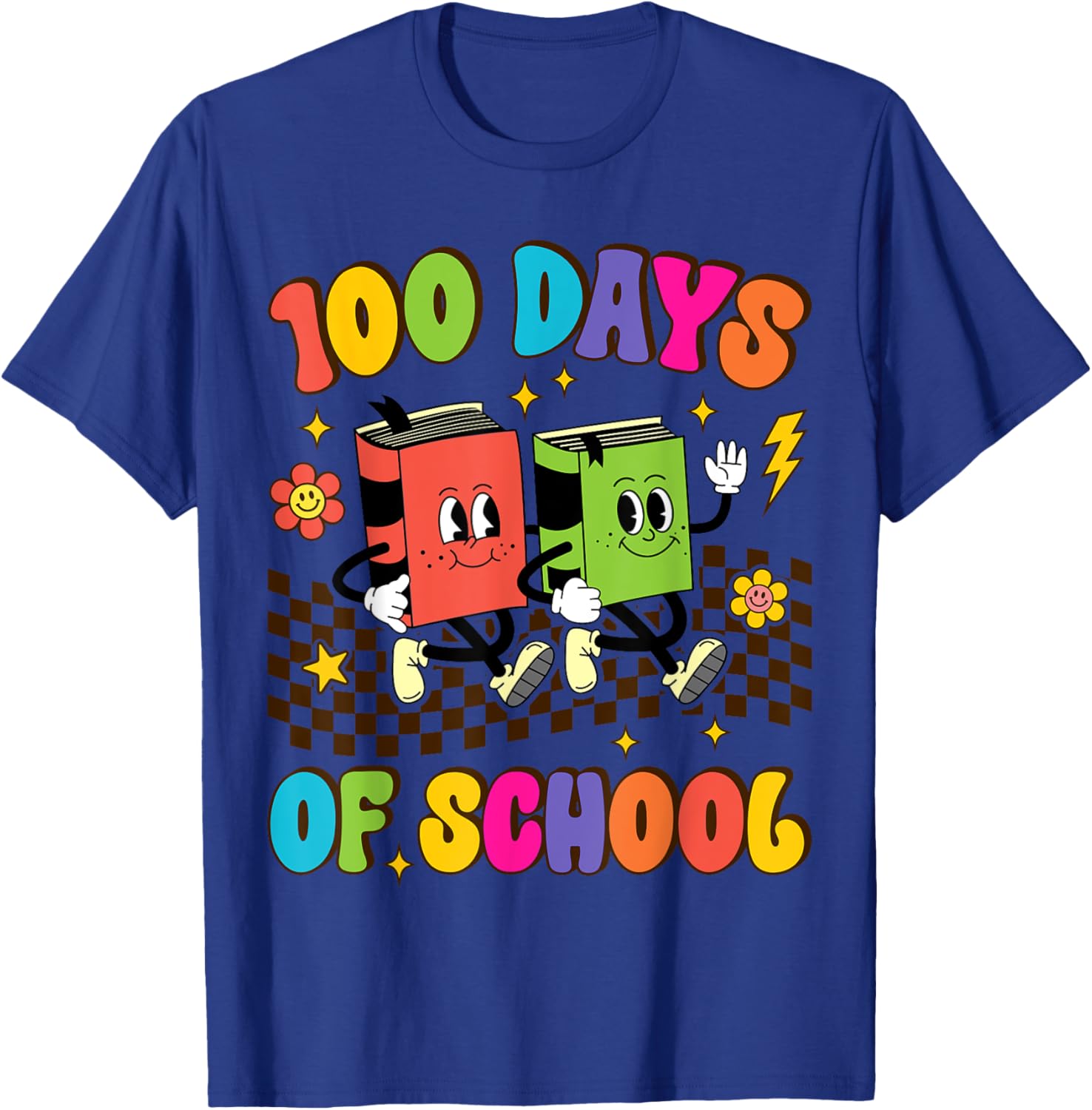 Groovy 100 Days of School T-Shirt for Kids and Teachers Fun Shirt - 18