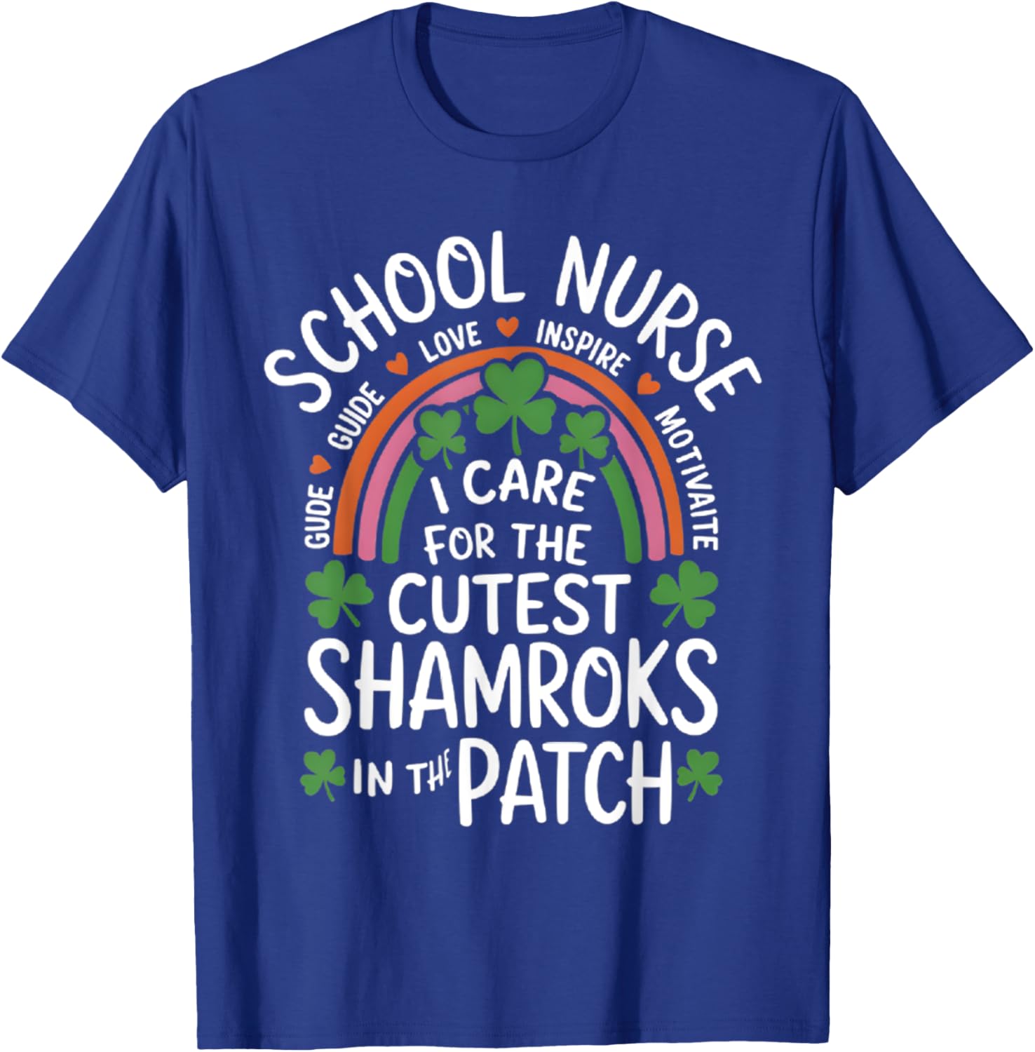 Cute St Patricks Day School Nurse T-Shirt I Care For Shamrocks - 10