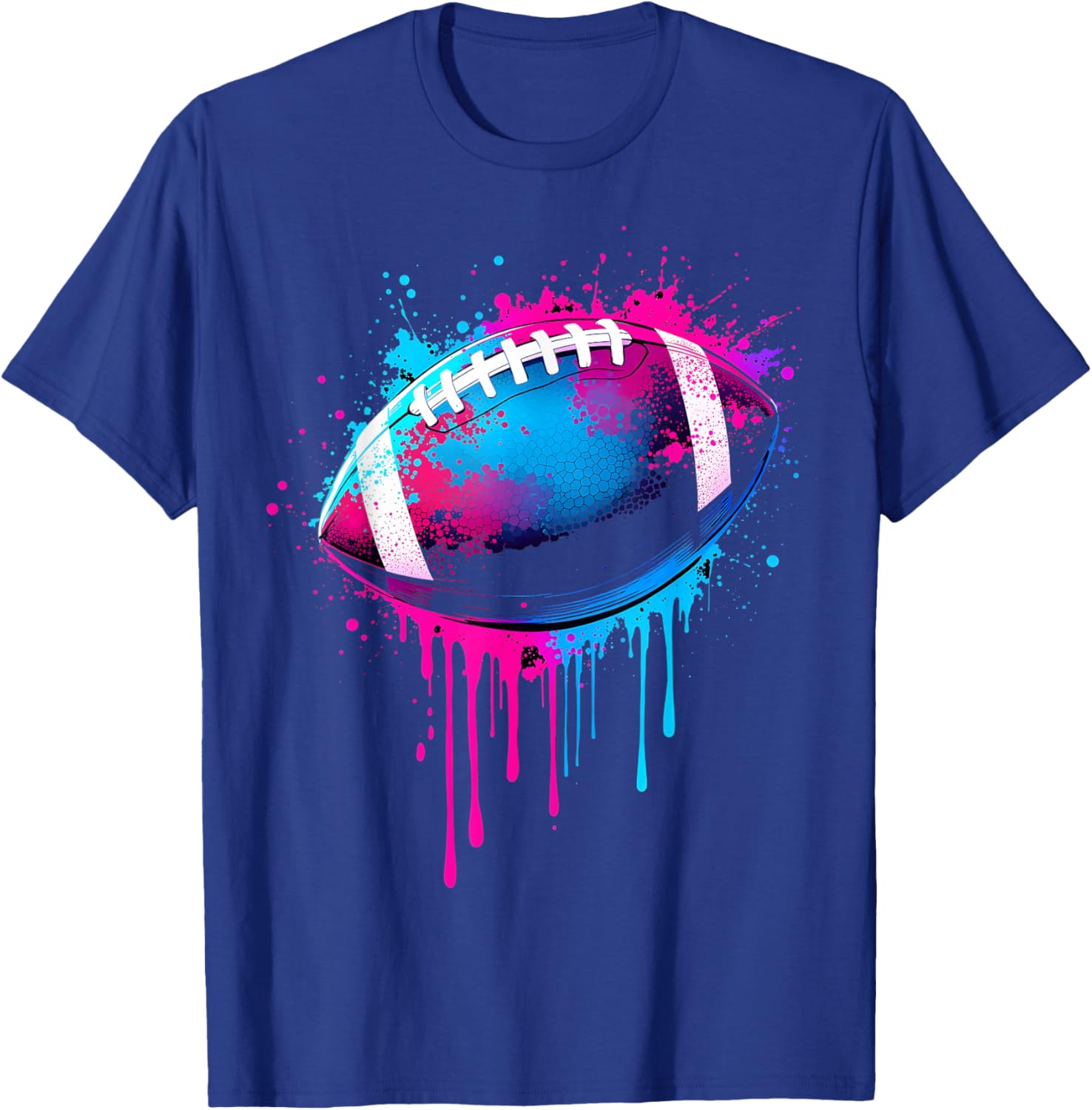 Colorful Tie Dye Football Game Day T-Shirt for Boys - Fun Sports Wear - 3