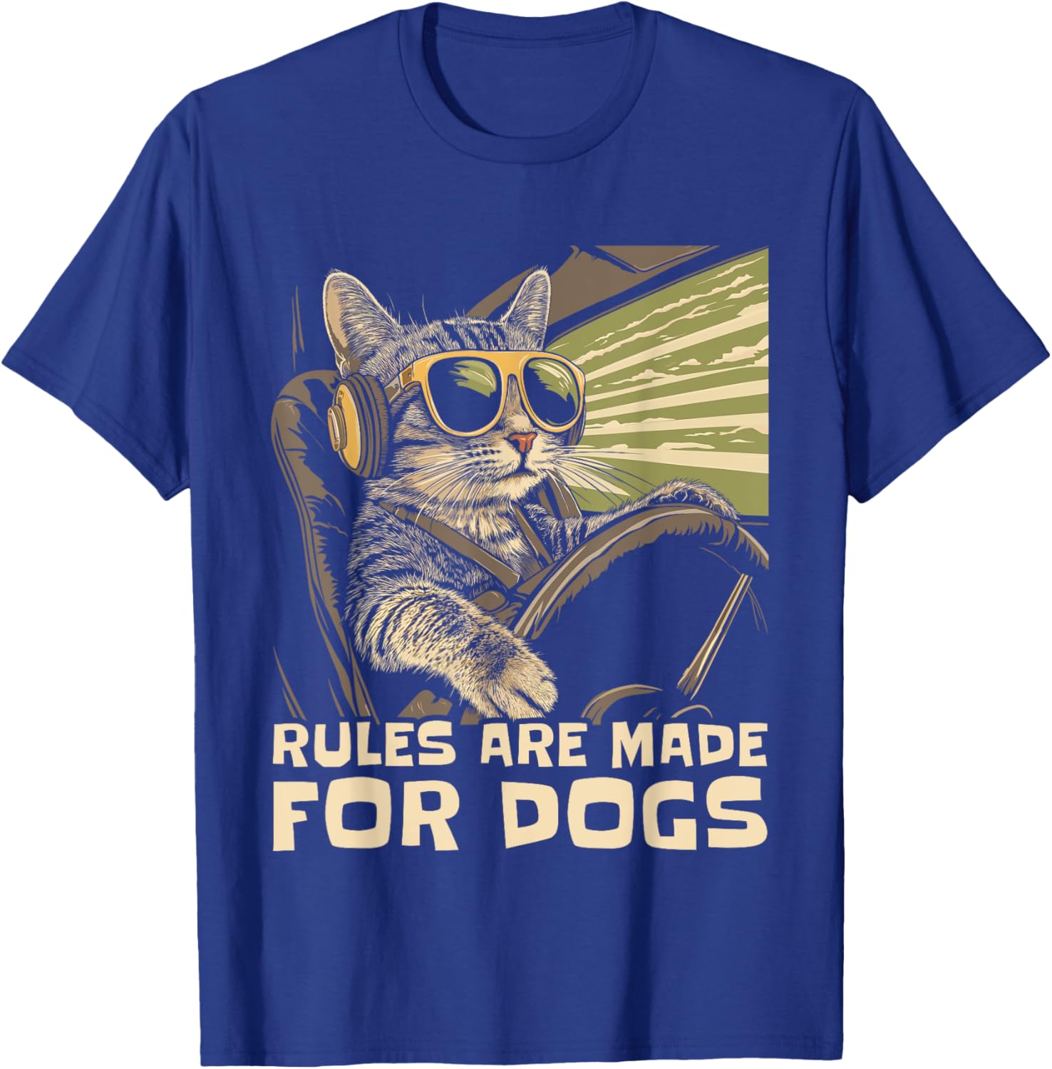 Funny Cat Lover T-Shirt for Men Women and Kids - Rules Are for Dogs - 3
