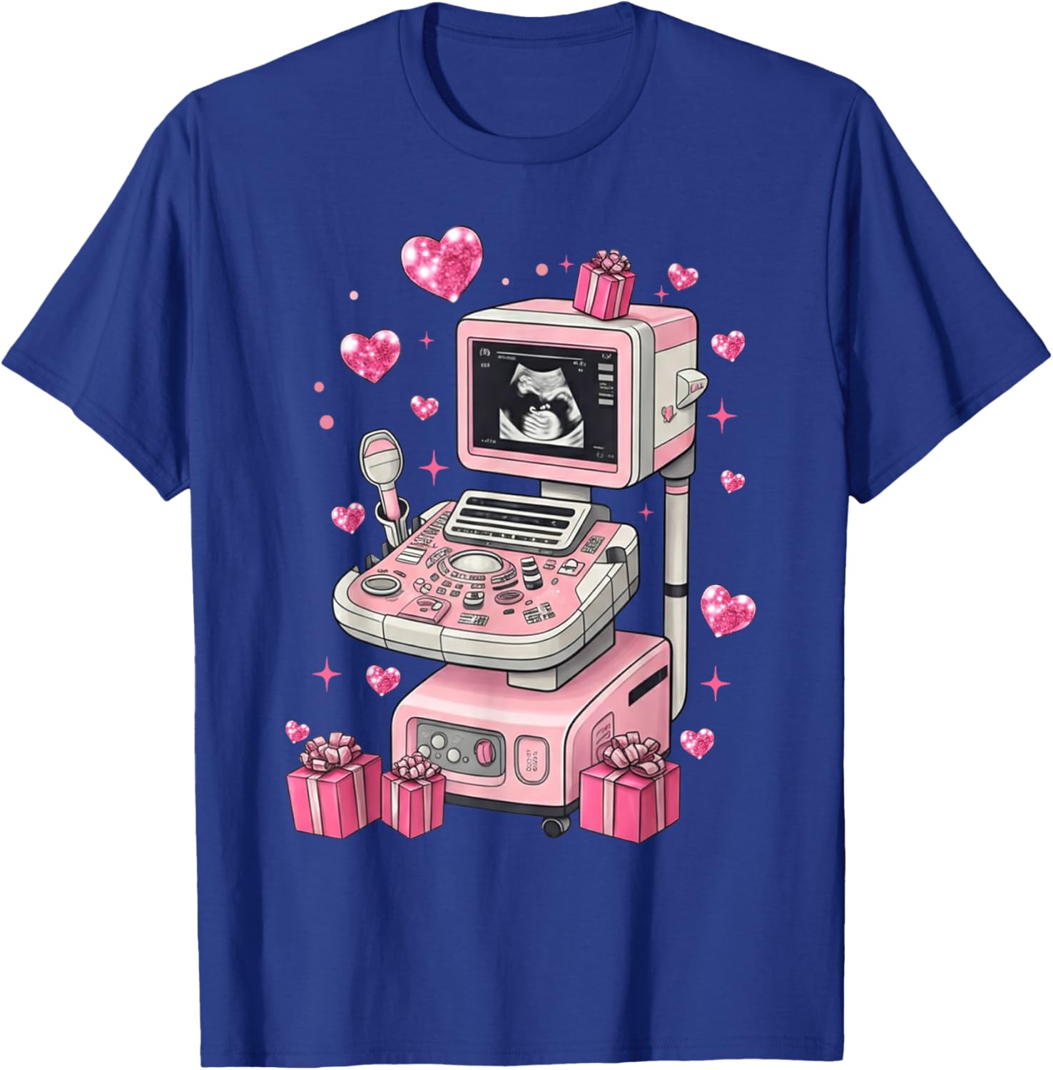 Coquette Bow Sonographer Valentine T-Shirt for Ultrasound Techs - 1