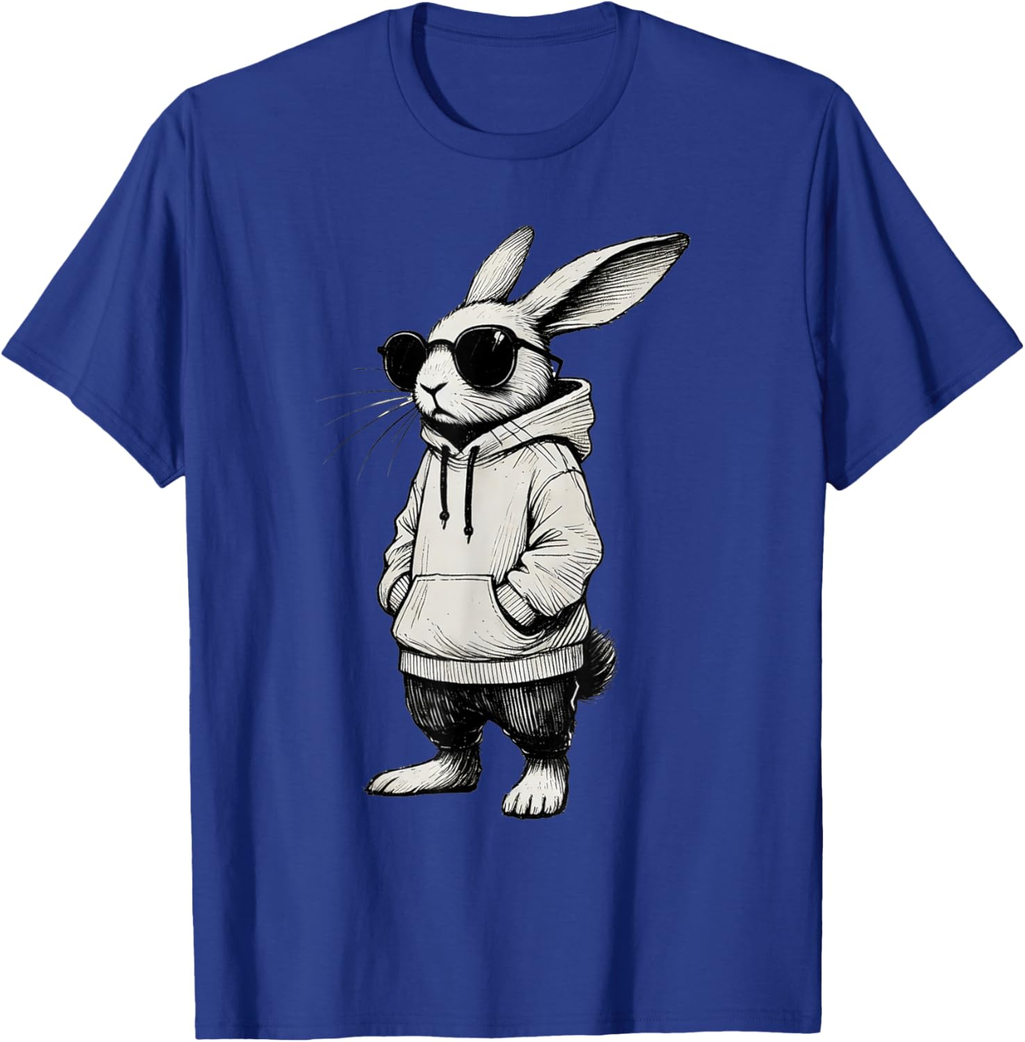 Bunny Face Sunglasses T-Shirt for Boys and Men - Fun Easter Apparel - 21