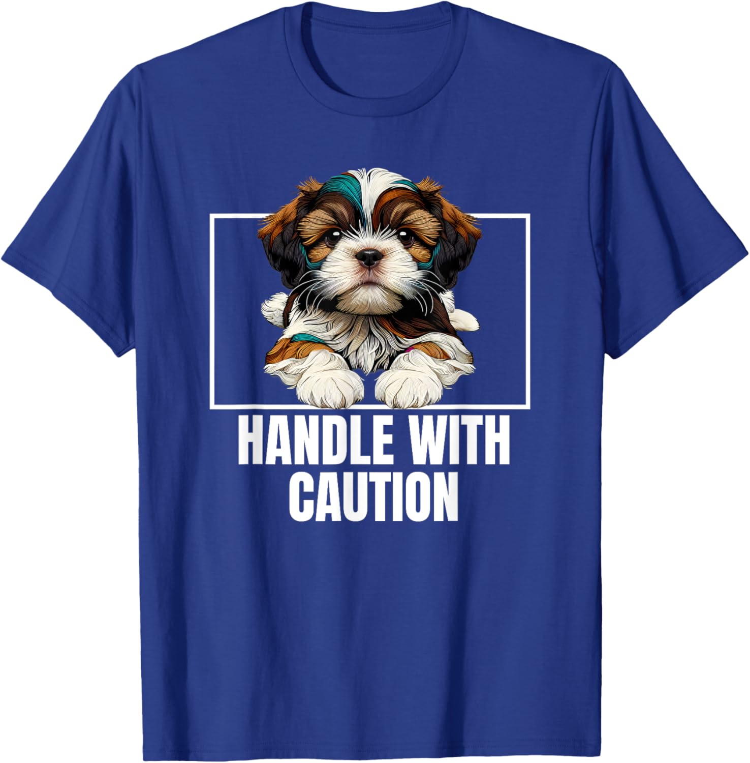 Cute Shih Tzu Handle With Care T-Shirt for Dog Lovers and Owners - 8