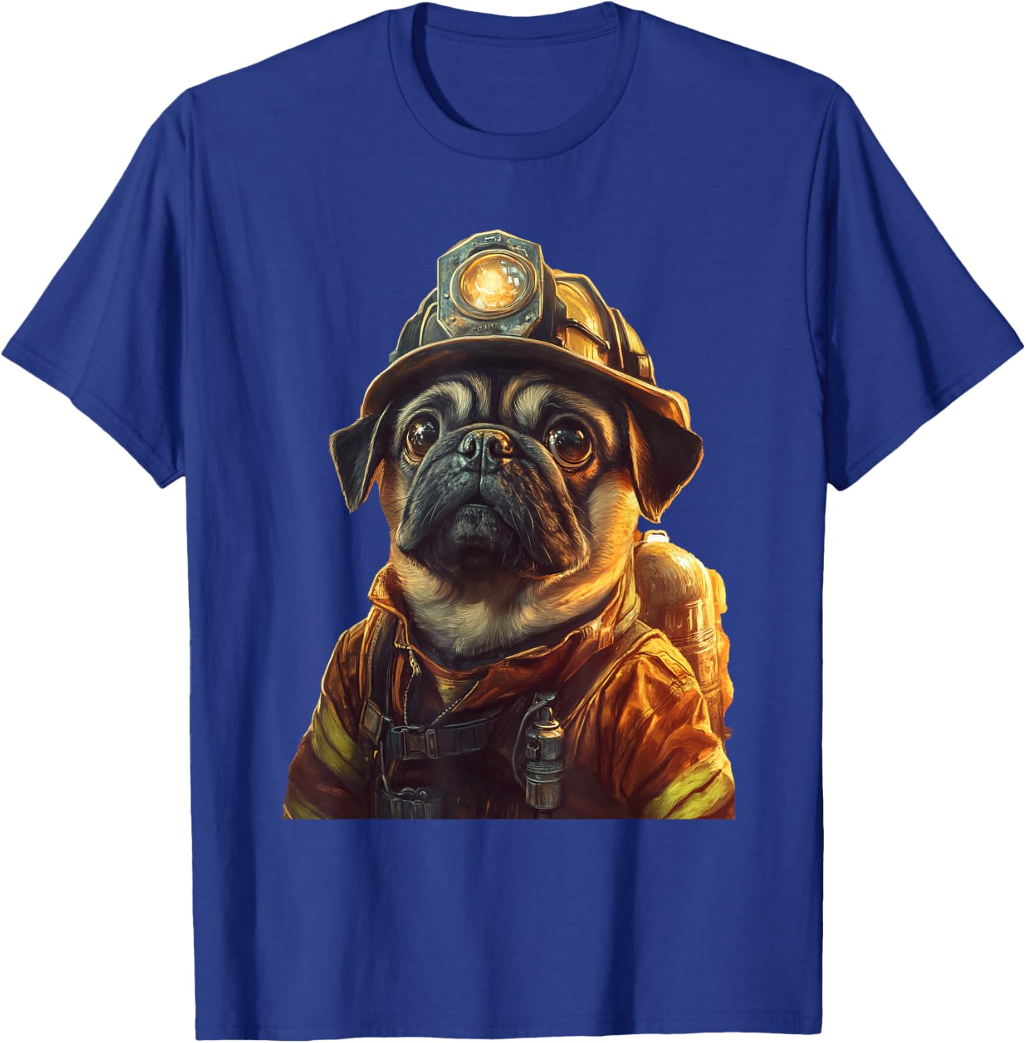 Cute Pug Firefighter T-Shirt for Dog Lovers - Fun and Playful Design - 12