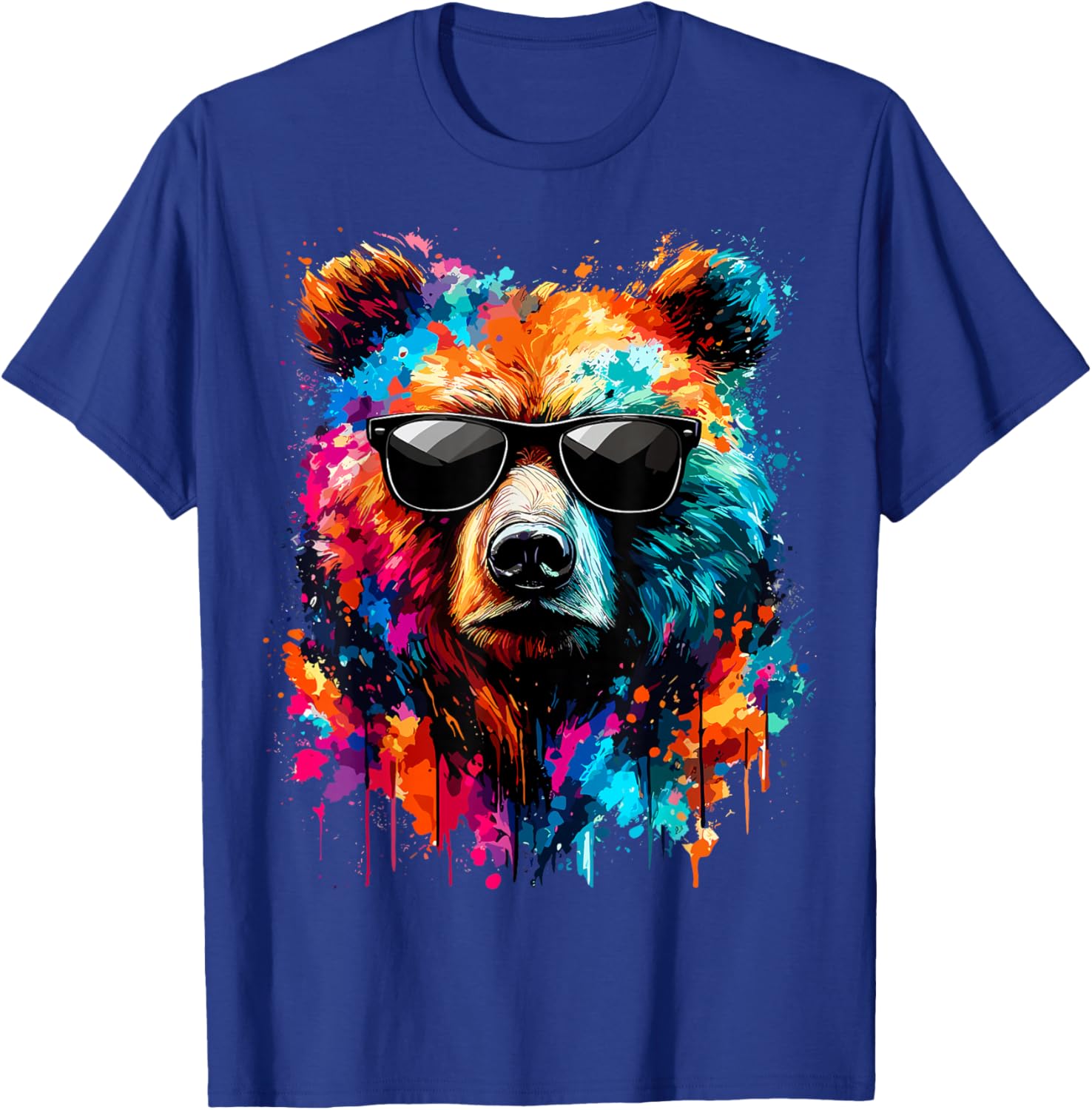 Colorful Bear with Sunglasses T-Shirt for Wildlife Lovers and Adventures - 7